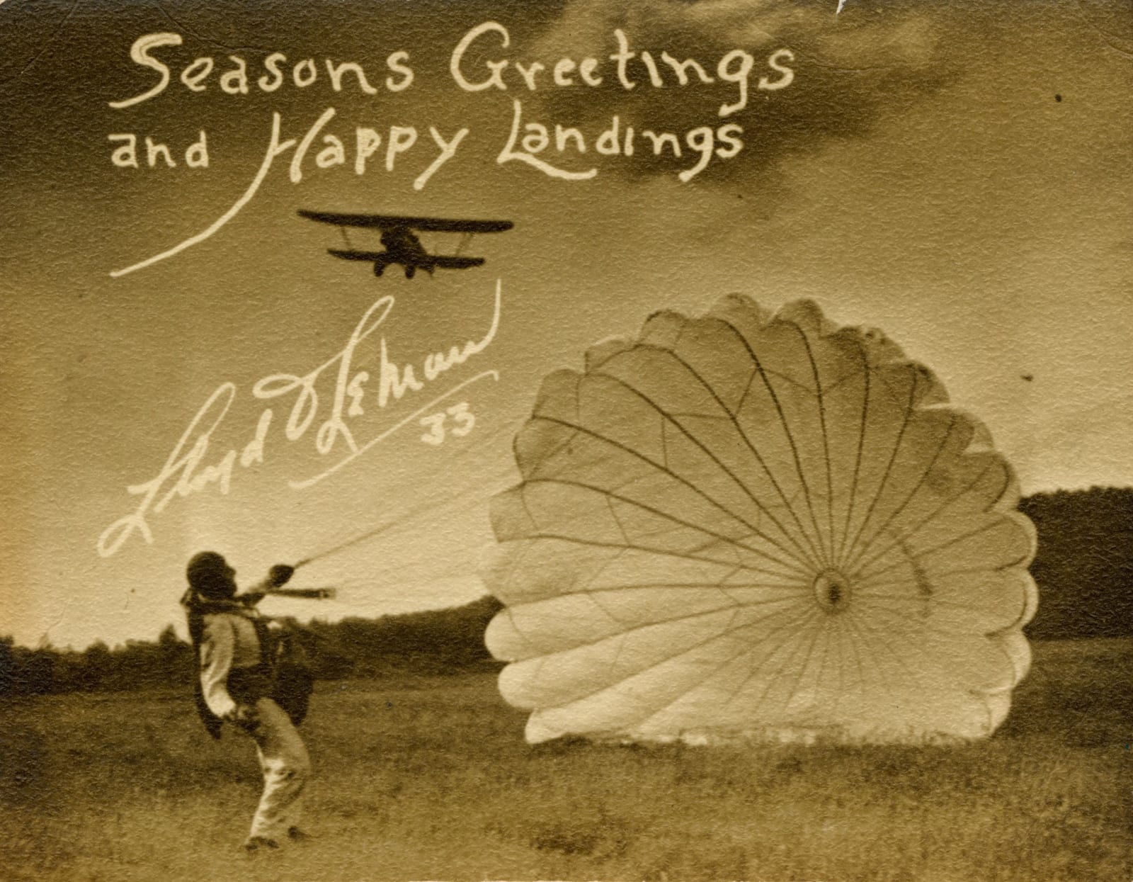 Lloyd LeMan, Seasons Greetings and Happy Landings, 1933