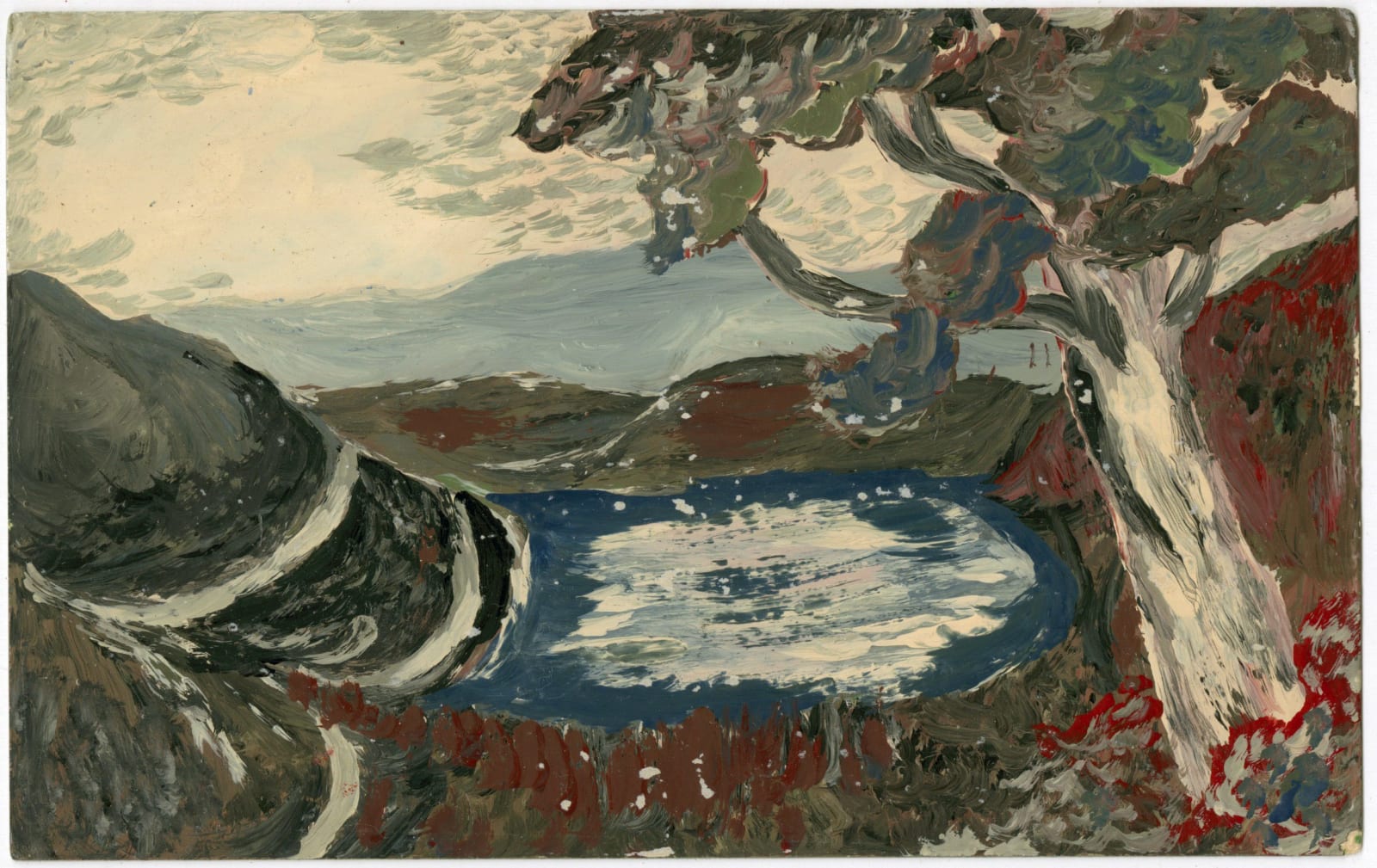 Nyla Thomas, Group of Painted Postcards Completed by a Texas "Mouth Artist", 1950s