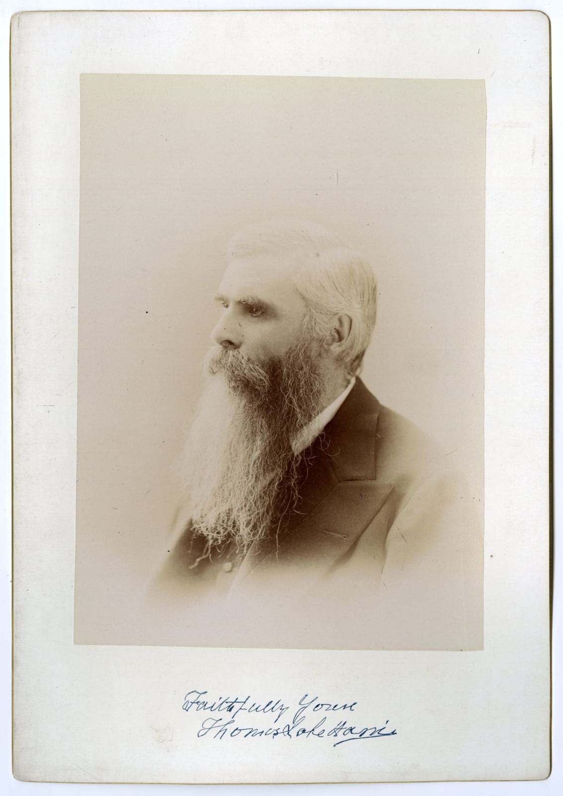 [Thomas Lake Harris], Group of Portraits of the Minister, Poet and Utopian Commune Leader in Santa Rosa, CA, 1870s-80s