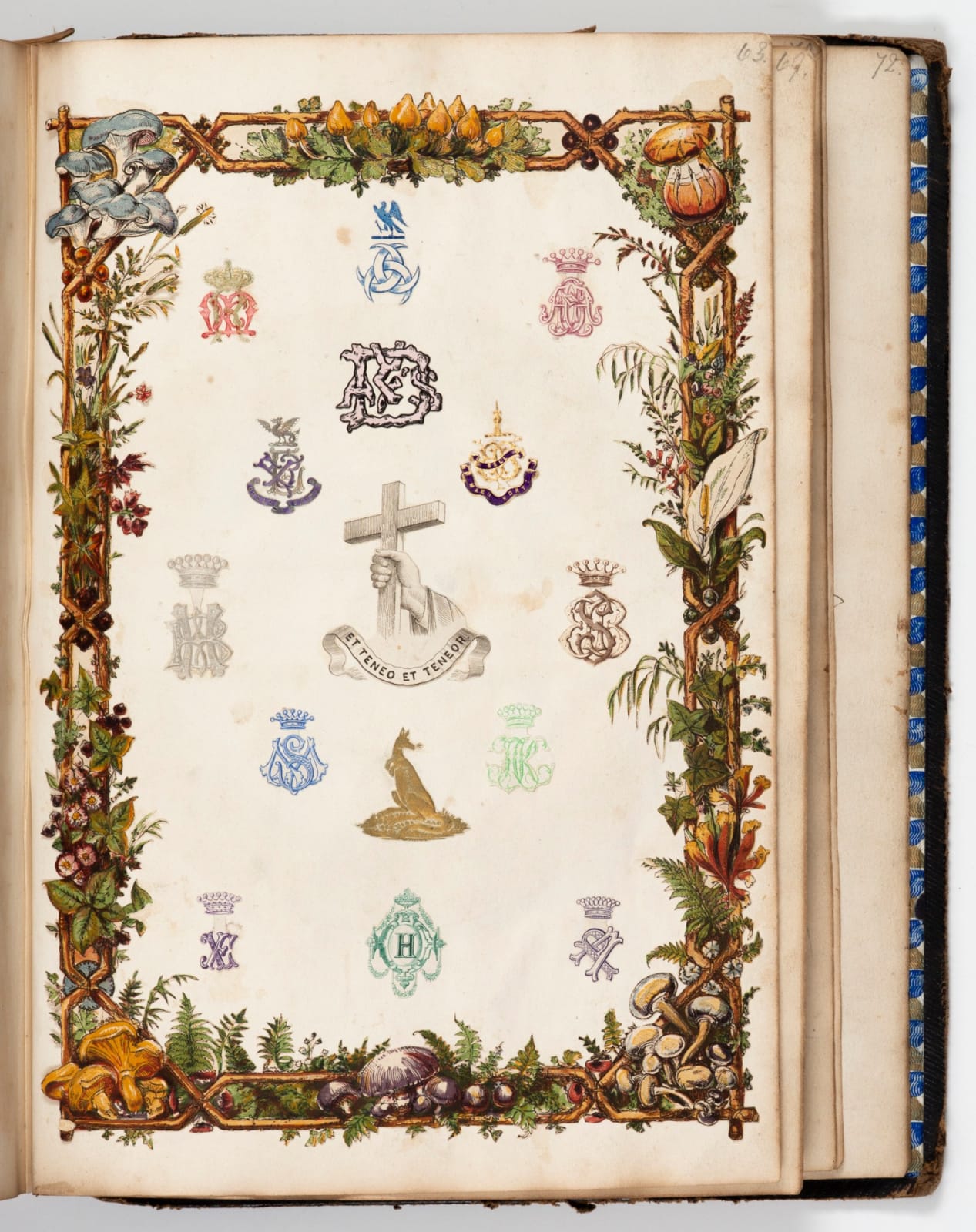 [Unknown], Album of Elaborately and Artfully Arranged Crests and Monograms, 1880s