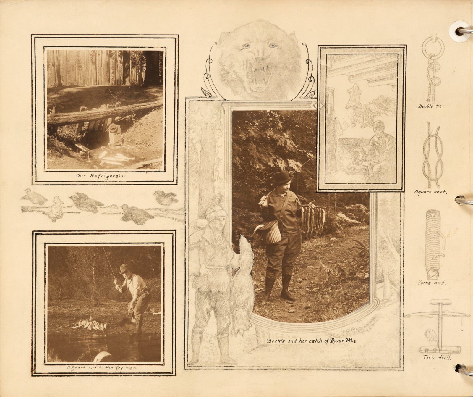 Charles B. Betts, A Remarkably-Created Album Remembering a Camping and Fishing Trip in Oregon, 1900s