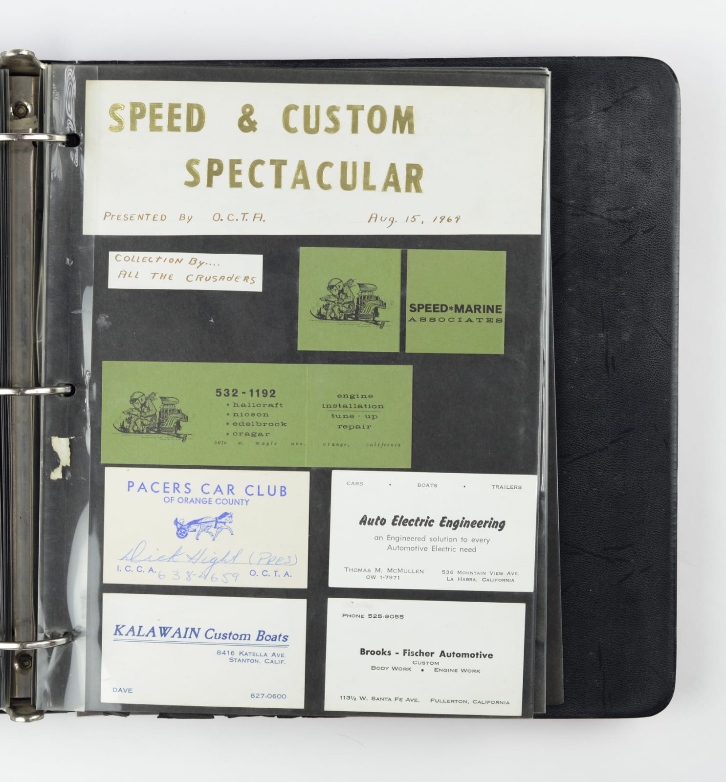 [Crusaders Car Club], Scrapbook of hot rods and car meets, 1963-66