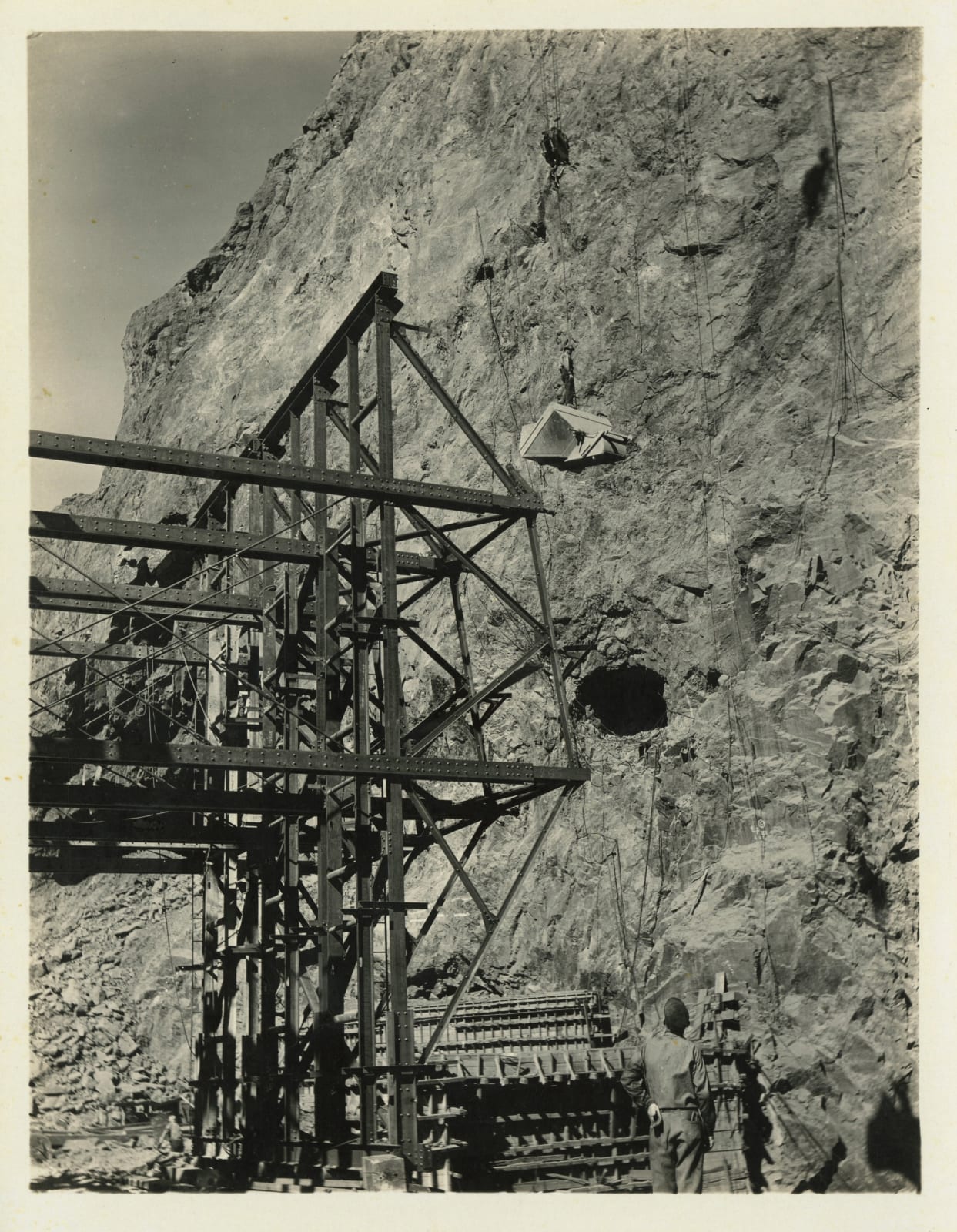 [Hoover Dam], Large Group of Photos Documenting Early Days of Construction, 1932