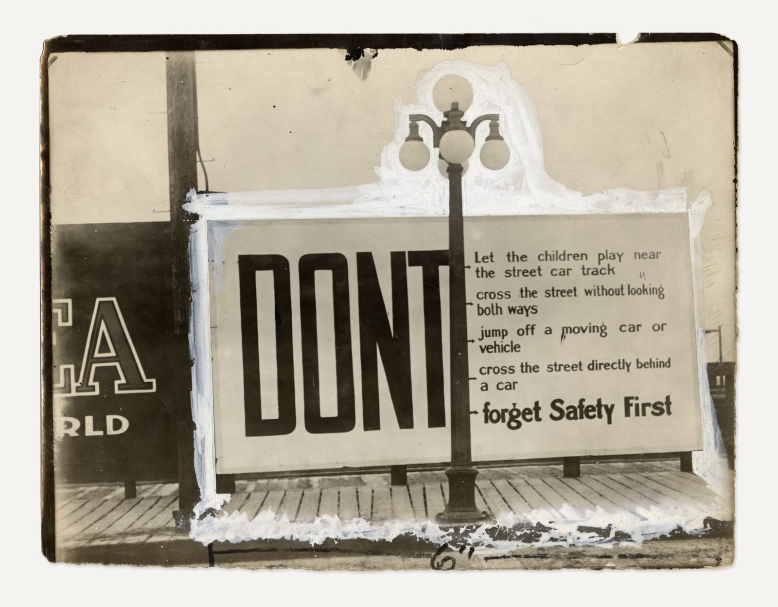 Anonymous, Billboard for Road Safety, Portland, Oregon, 1910s