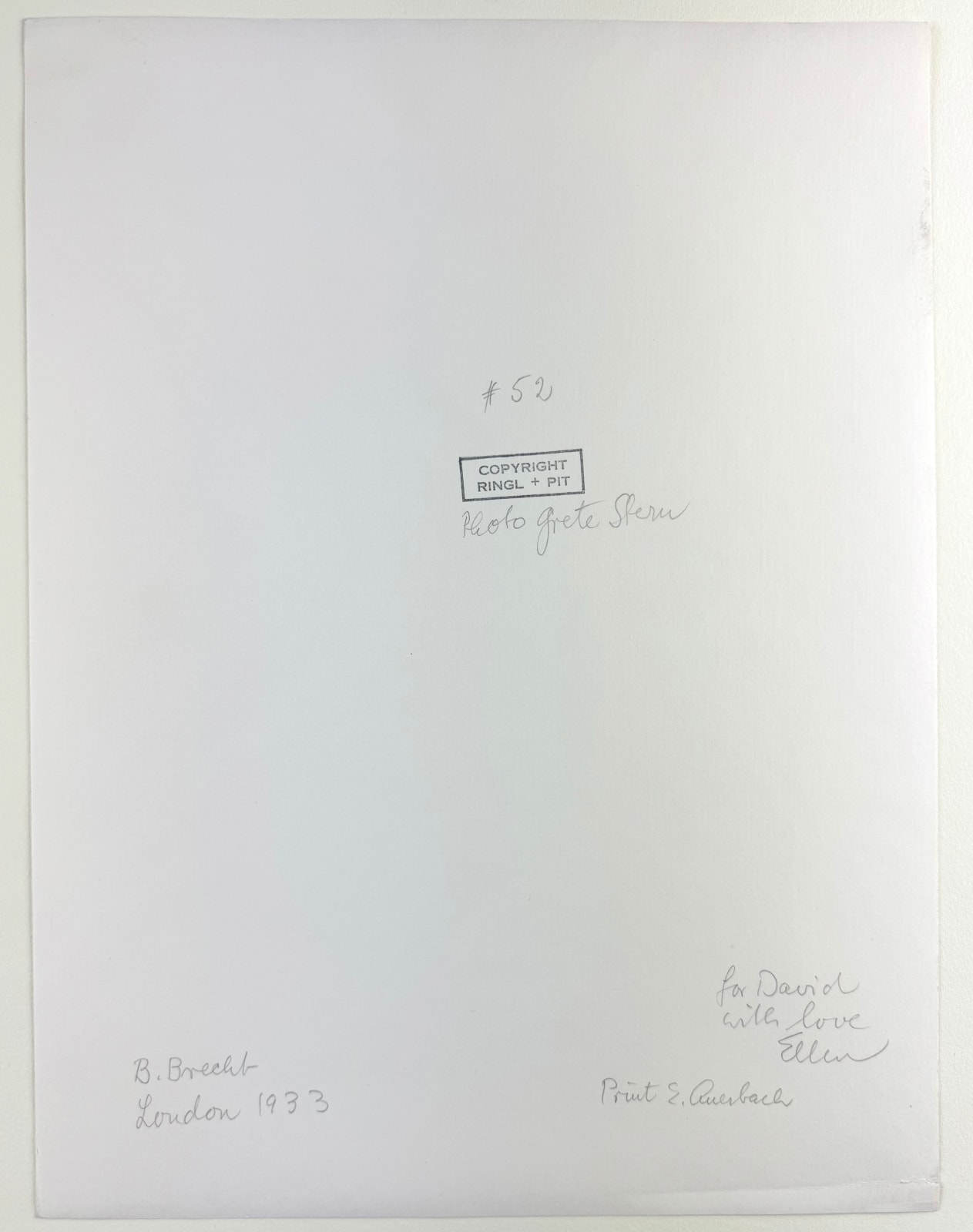 Ringl + Pit, Bertolt Brecht, 1933