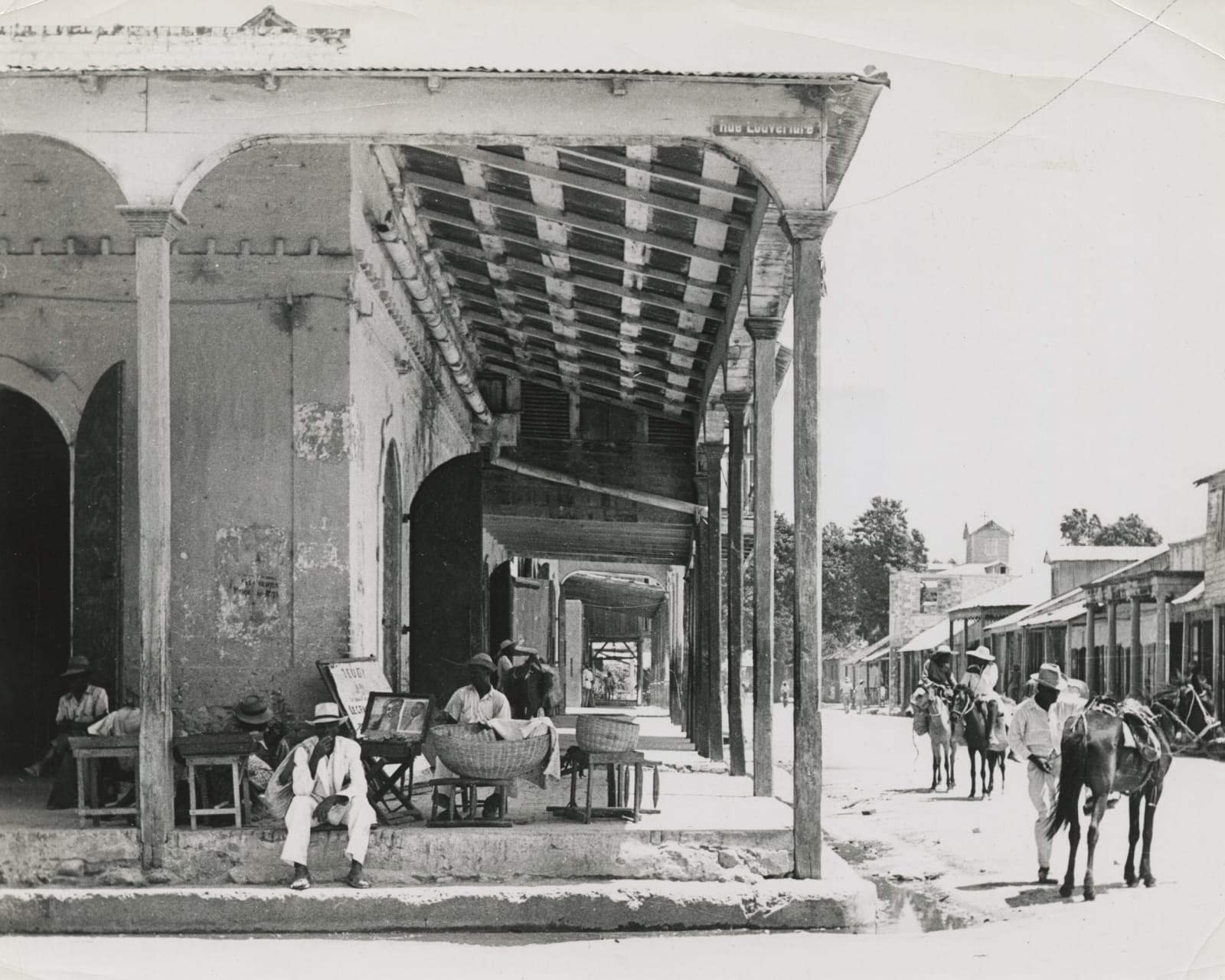 Aubrey Janion, Large Group Showing Life in Haiti, Curacao, and the Virgin Islands, 1950s