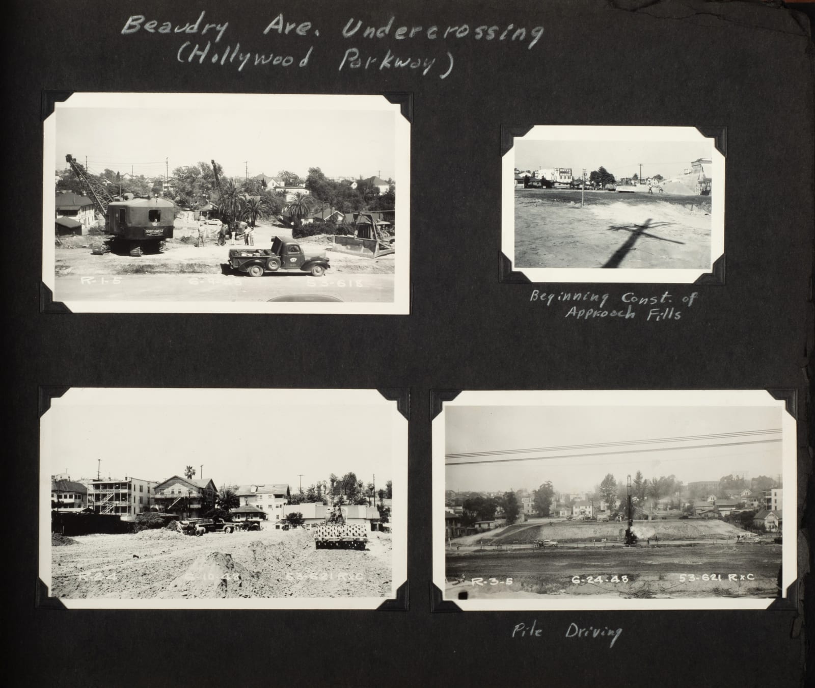 [Los Angeles Roadway Bridges], Album Documenting California Road Construction, 1948