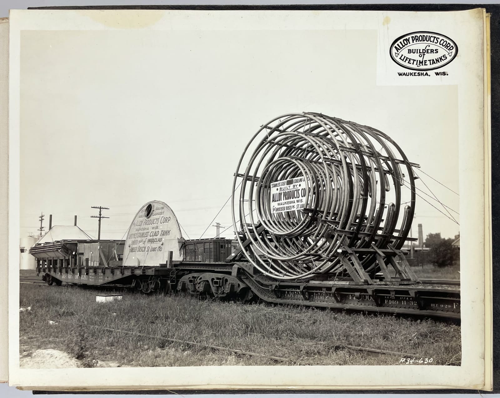 [Alloy Products Corp.], Presentation Album Showing Lyfetime Tanks and Other Products, 1920s