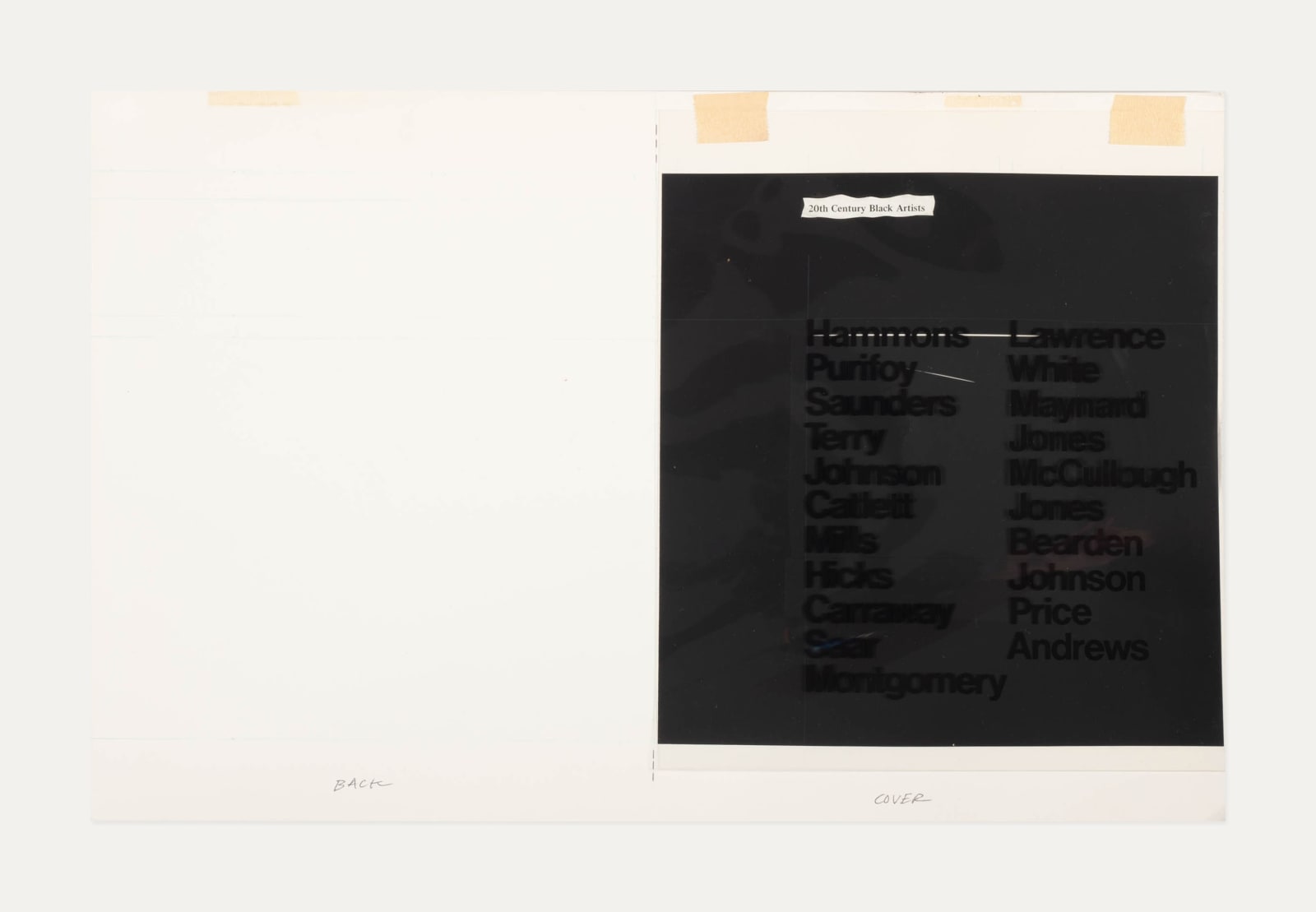 Various Artists, Catalog Maquette for the Show "20th Century Black Artists" at the San Jose Art Museum, 1976
