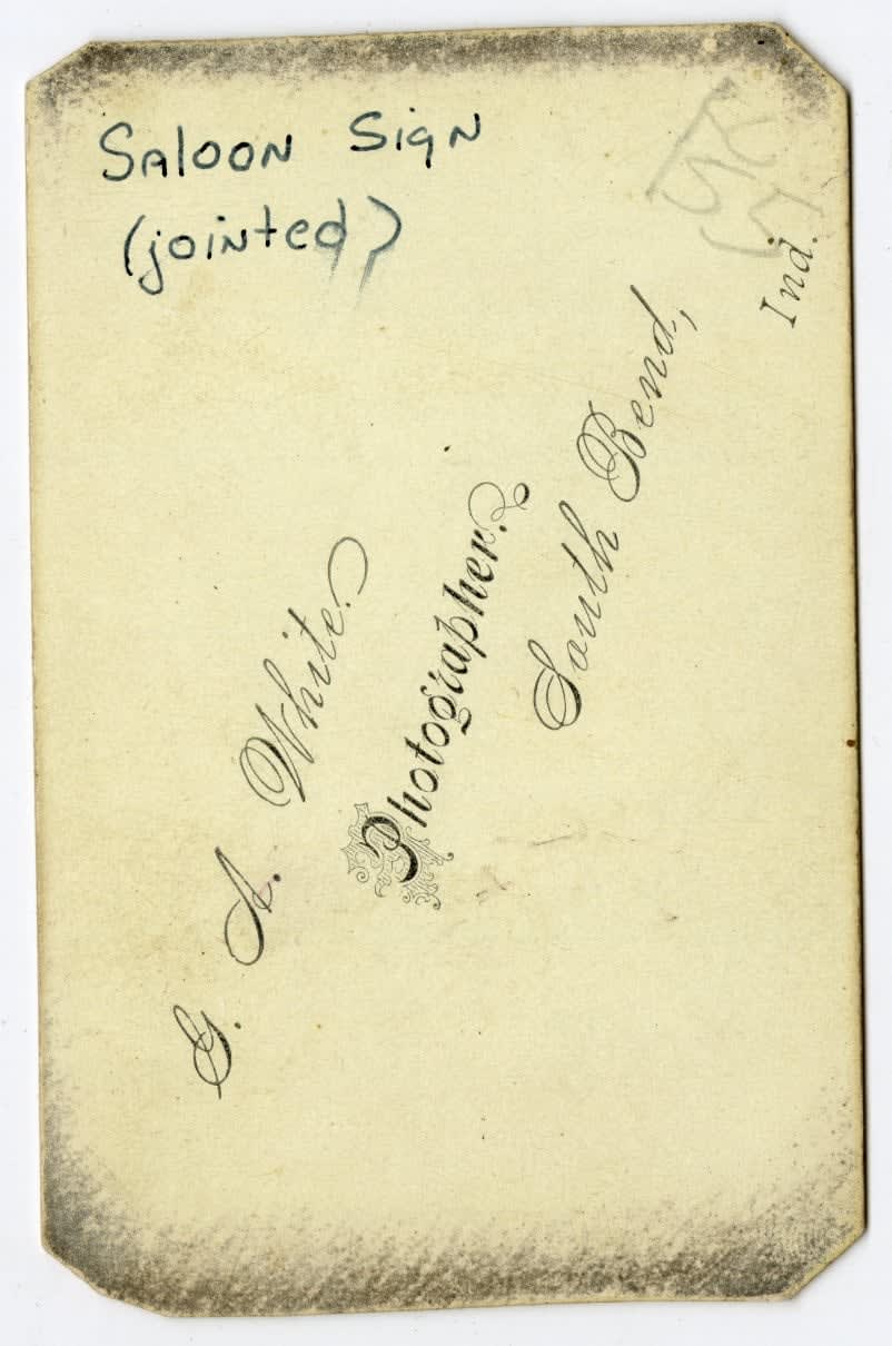 G. A. White, Carte-de-visite of a Folk Art Saloon Trade Sign, 1870s