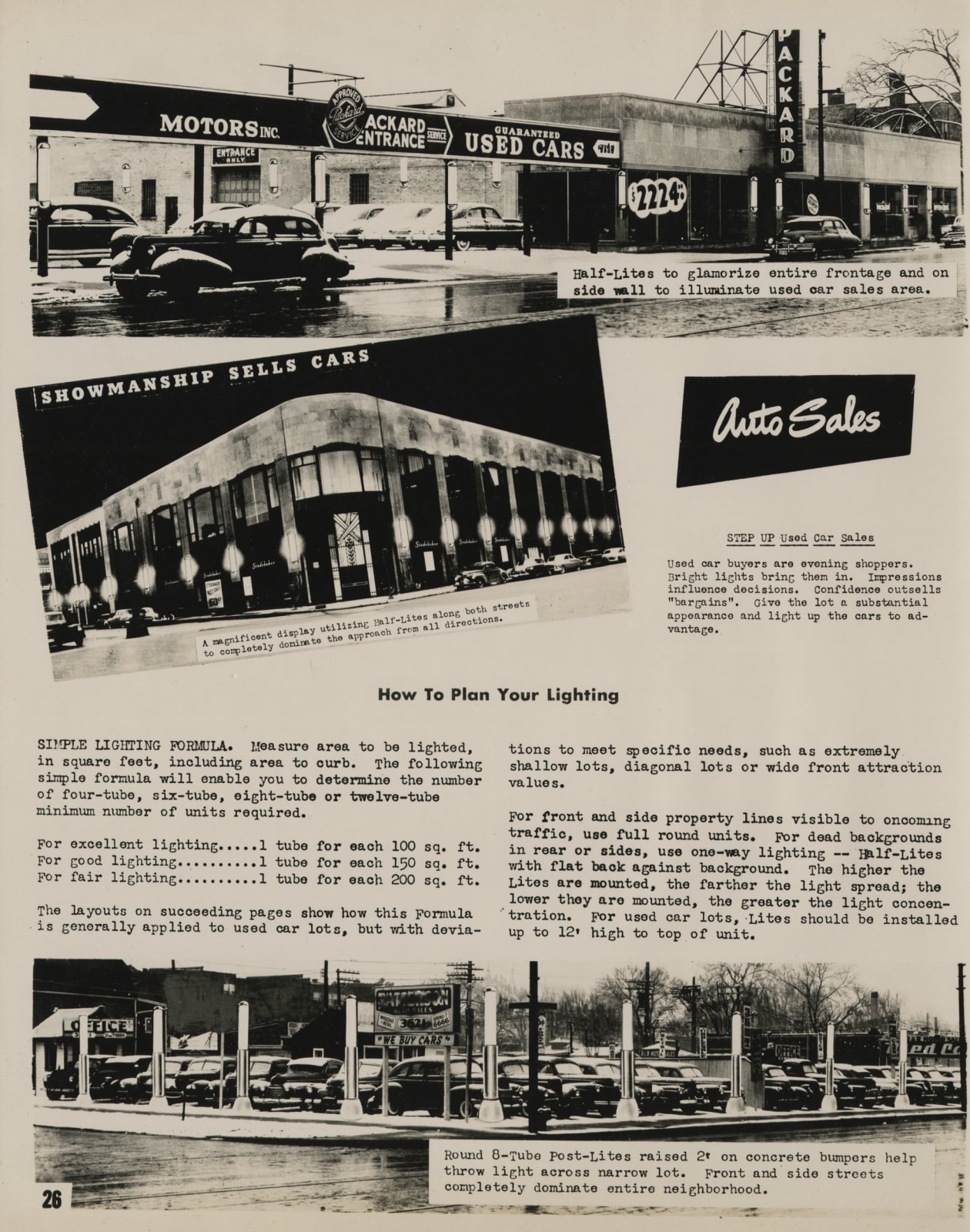 [W. H. Long Inc.], Presentation Album Illuminating the Uses of Post-Lites, 1950