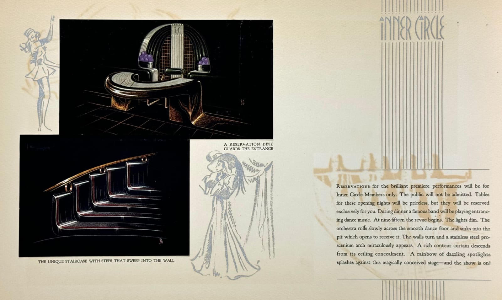 [The Inner Circle], Art-Deco Presentation Album for an Exclusive Club in Los Angeles, 1930s