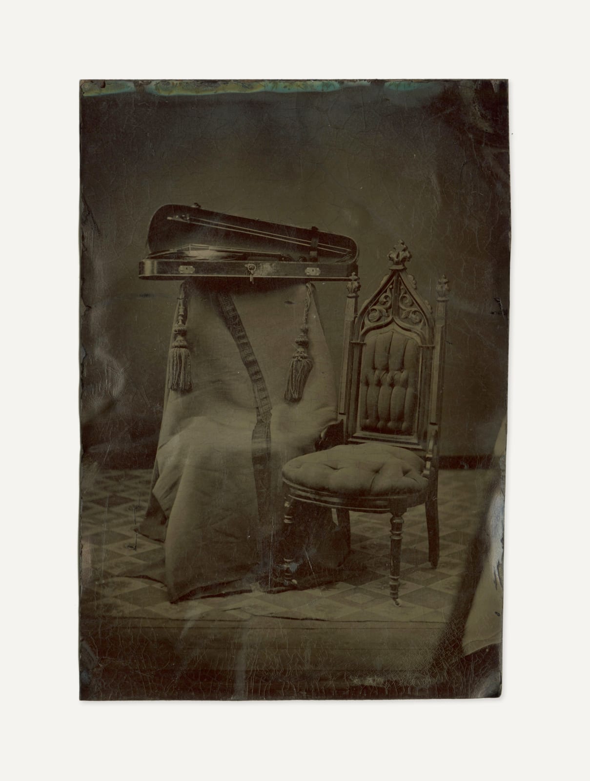 Unknown, Two Empty Chairs and a Violin, 1870s