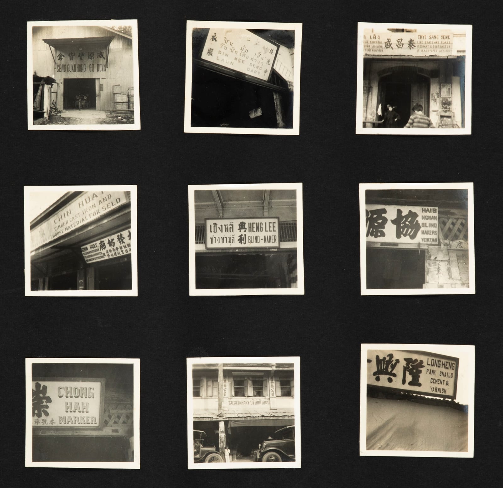 [Signage], Typological Album Documenting Multi-Language Signage in Phuket Town, Thailand, 1920s