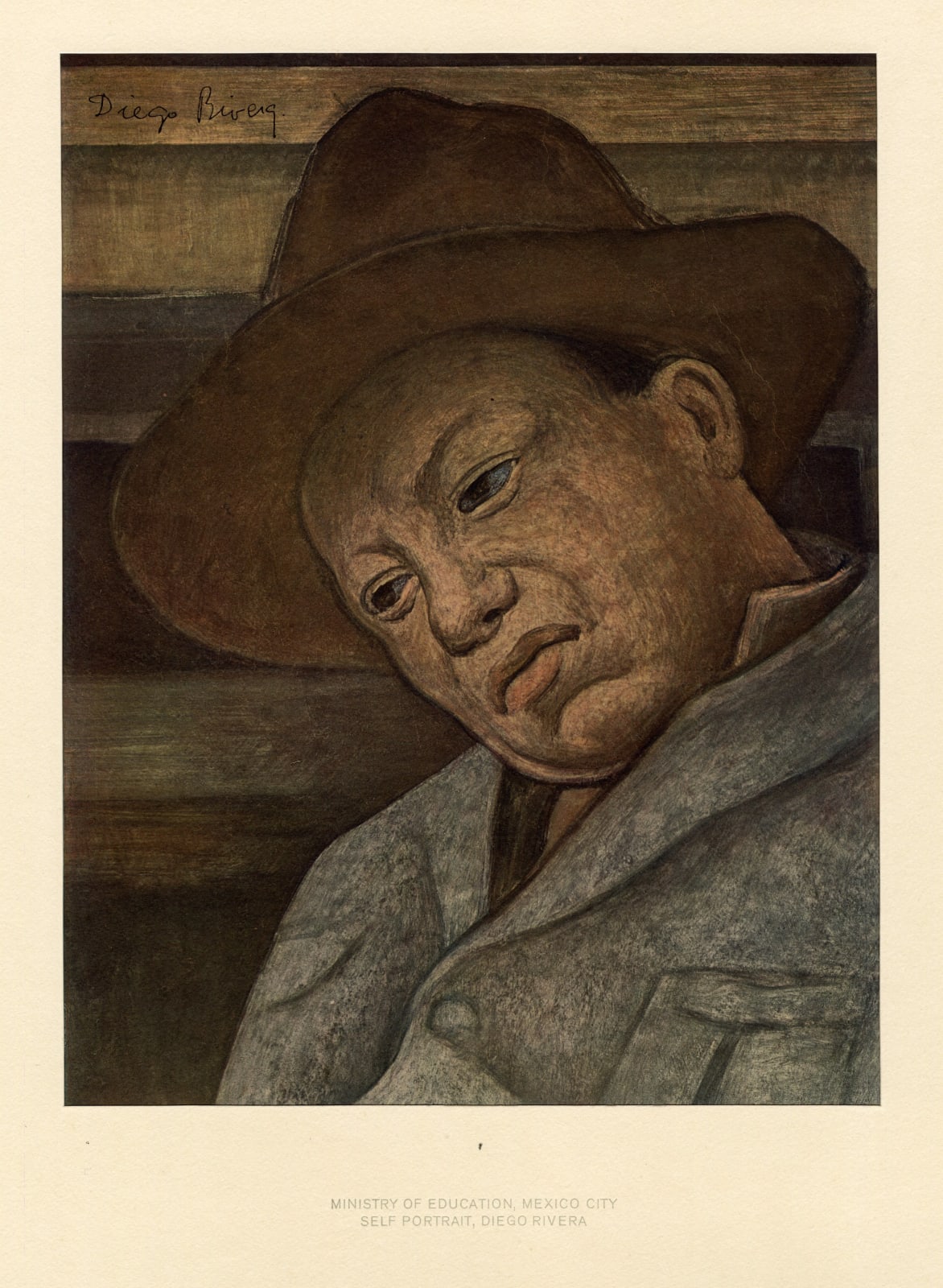 Diego Rivera, Self-Portrait from the Portfolio "Frescoes of Diego Rivera", 1933