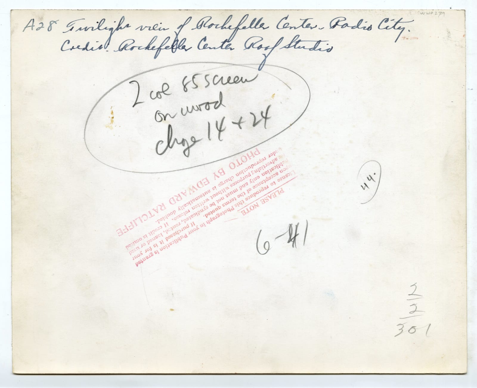 Edward Ratcliffe, Twilight View of the Skyline and Chrysler Building, 1941