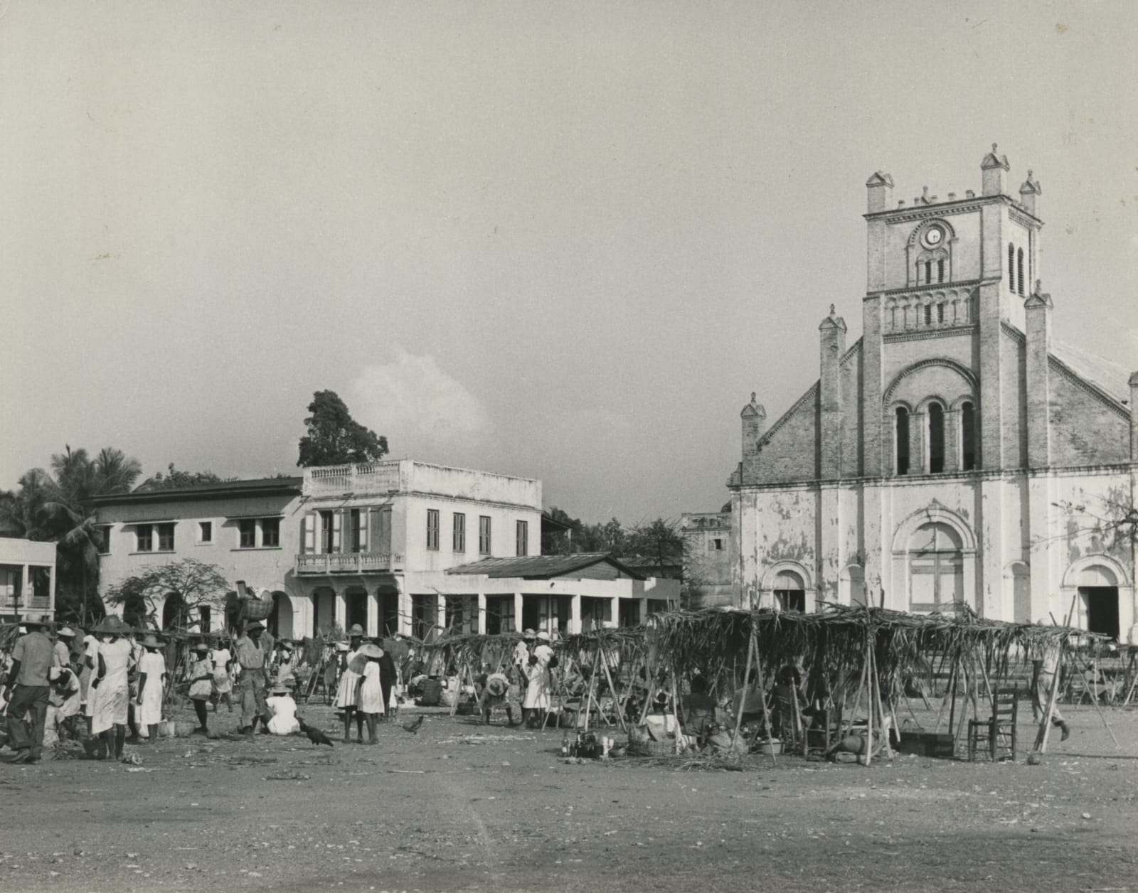 Aubrey Janion, Large Group Showing Life in Haiti, Curacao, and the Virgin Islands, 1950s