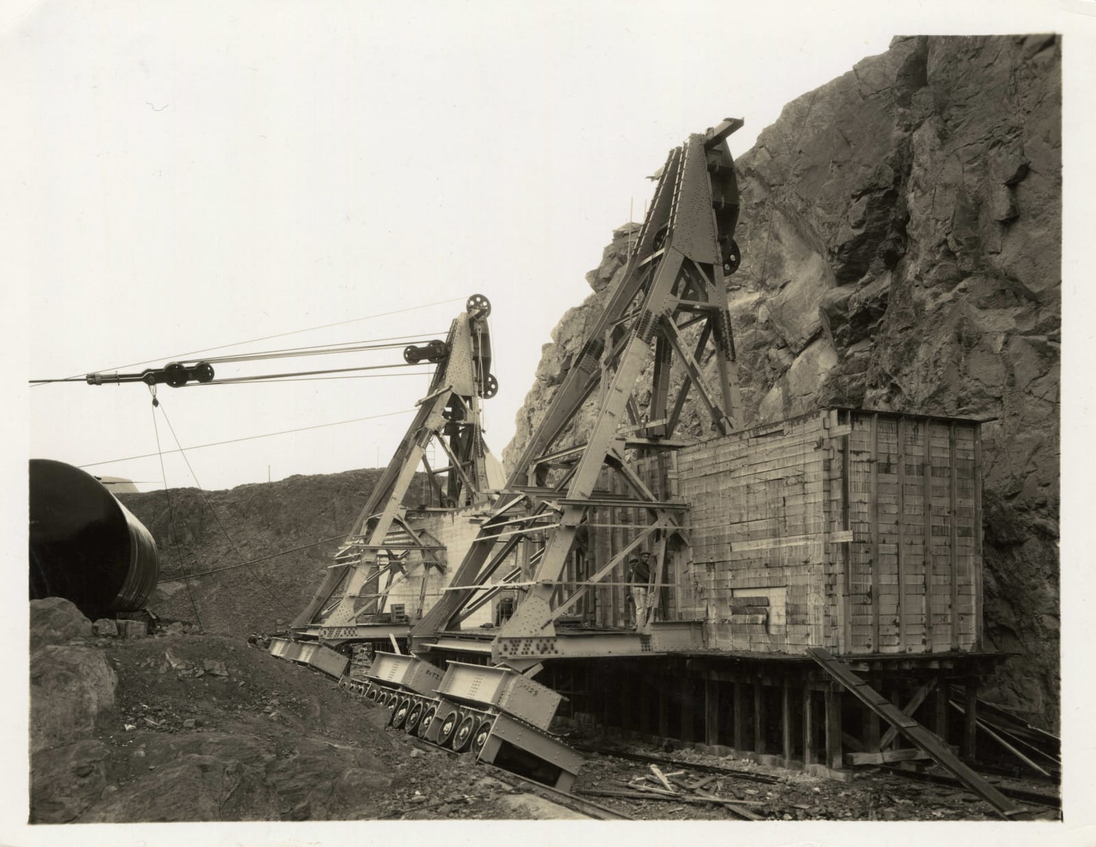 [Hoover Dam], Large Group of Photos Documenting Early Days of Construction, 1932