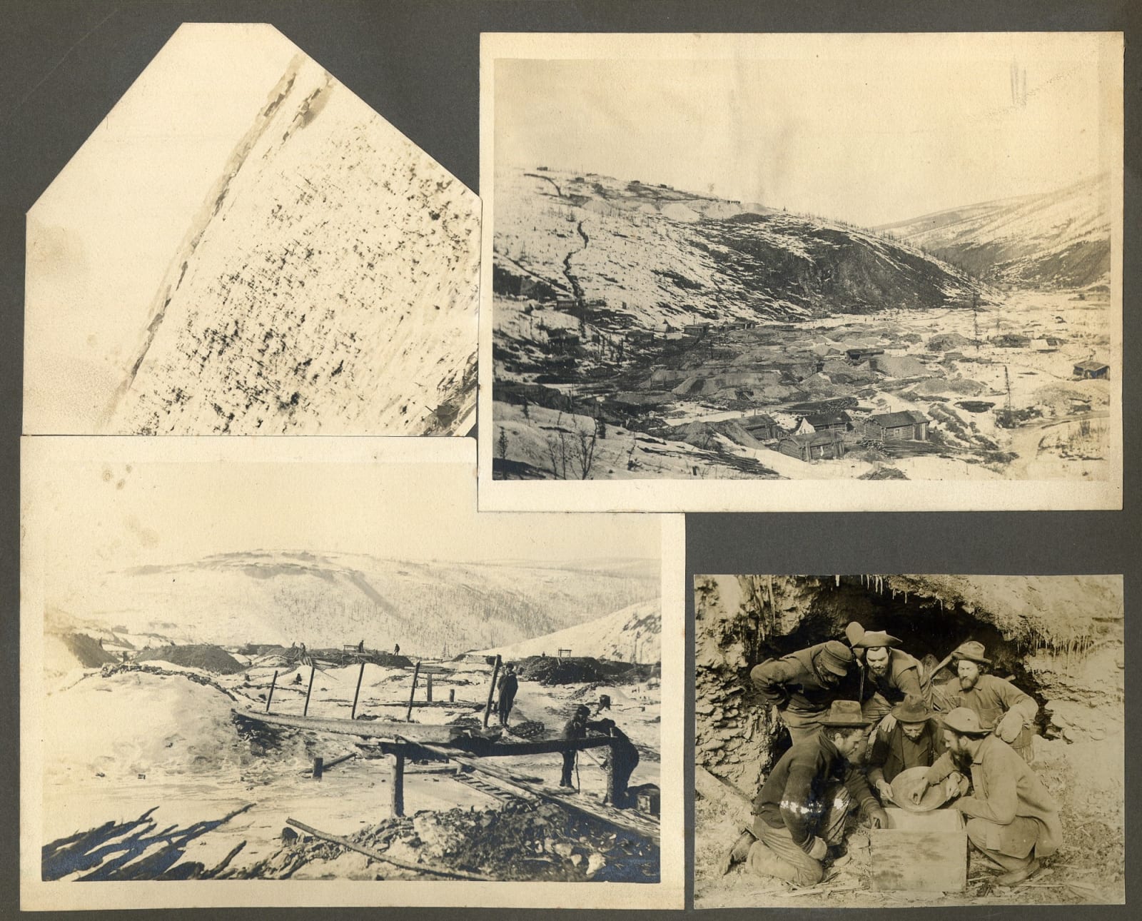 [Klondike Gold Rush], Collaged Photos of Early Yukon Scenes, 1900s