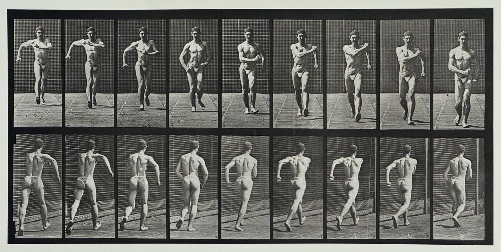 Eadweard Muybridge, Plate 3: Man Swiftly Walking, 1887