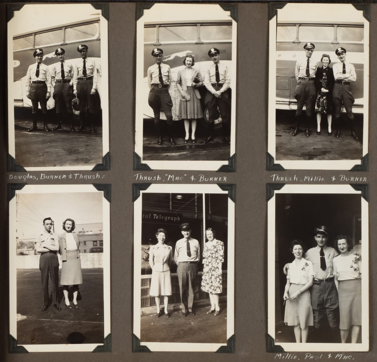 Mildred Bailey, Album with Portraits of Greyhound Bus Employees in West Virginia , 1941