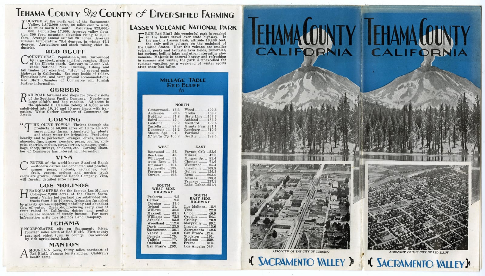 [Tehama County], Travel Brochure with Large Photo Collage, 1928