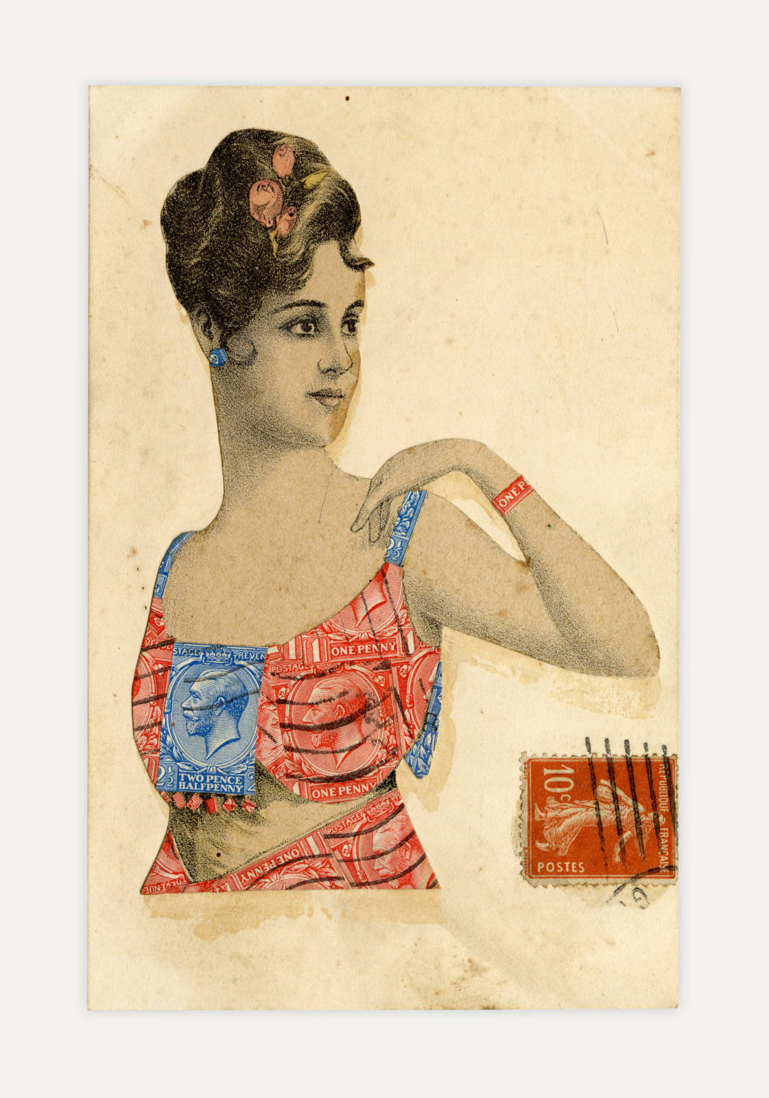 [Postcard Collage], Portrait of a Woman, 1900s