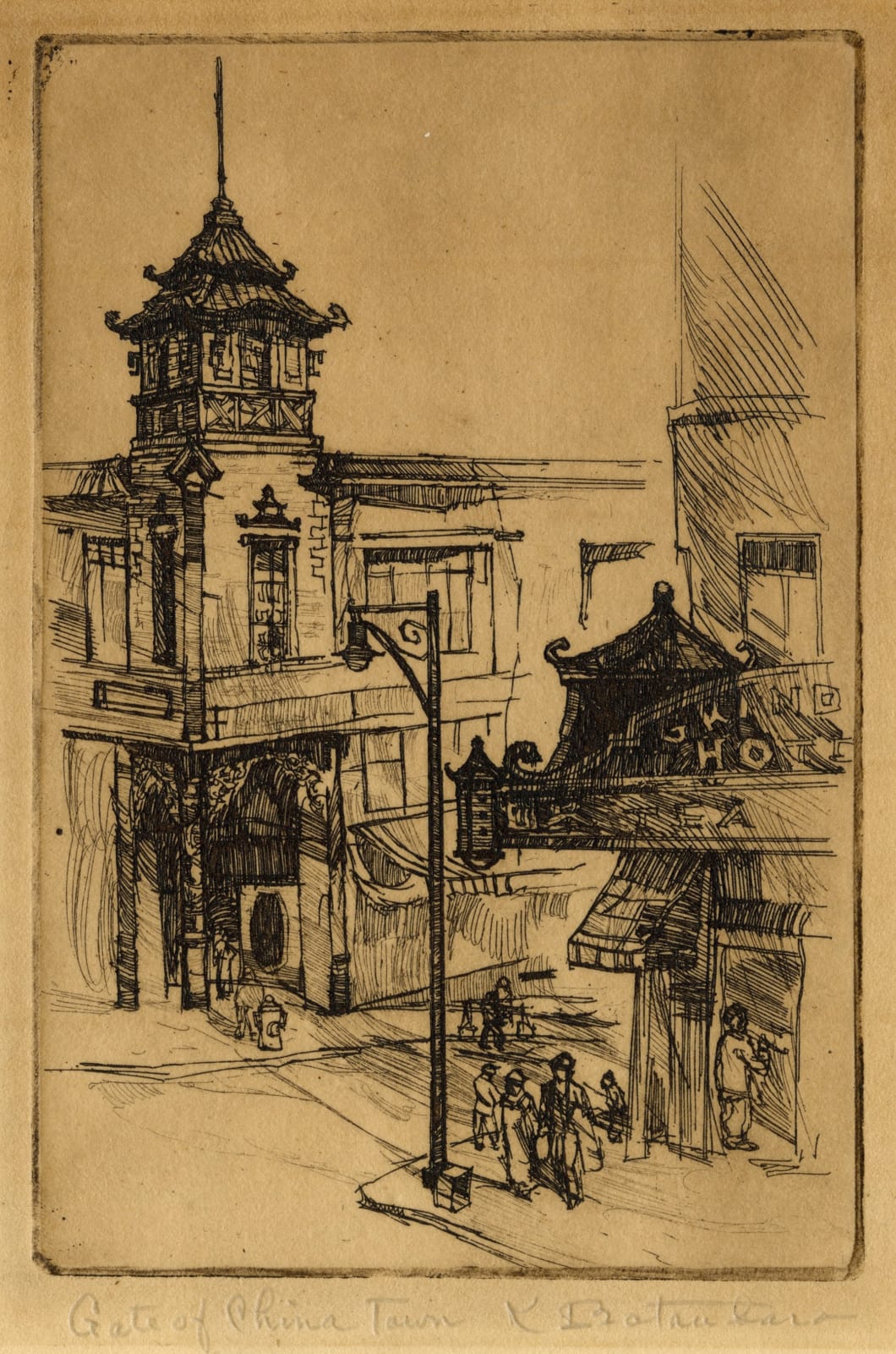 Kazuo Matsubara, Two Views of Chinatown by a Japanese-American Artist, 1920s