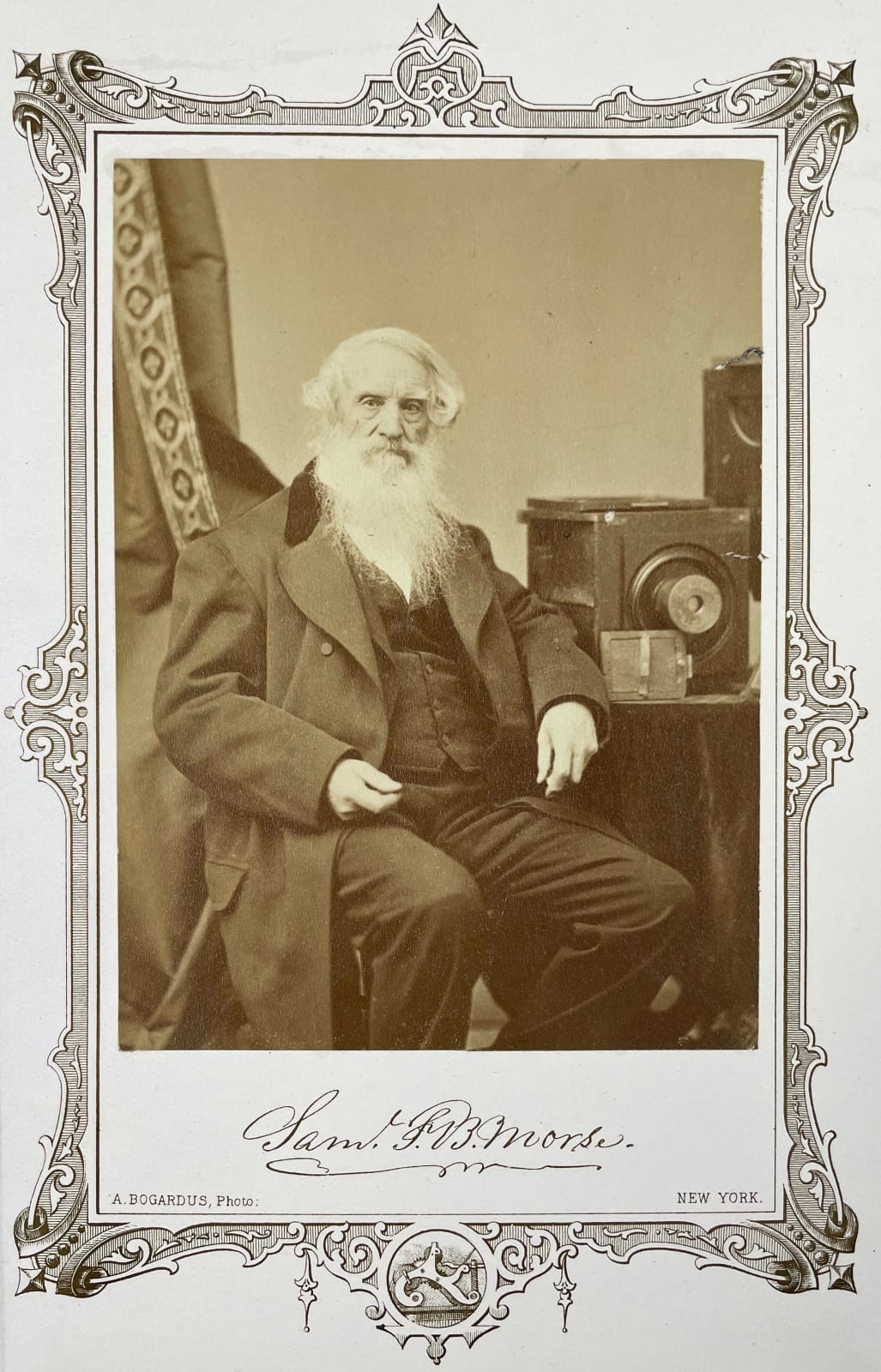 Abraham Bogardus, Portrait of Samuel Morse with his Camera, 1871