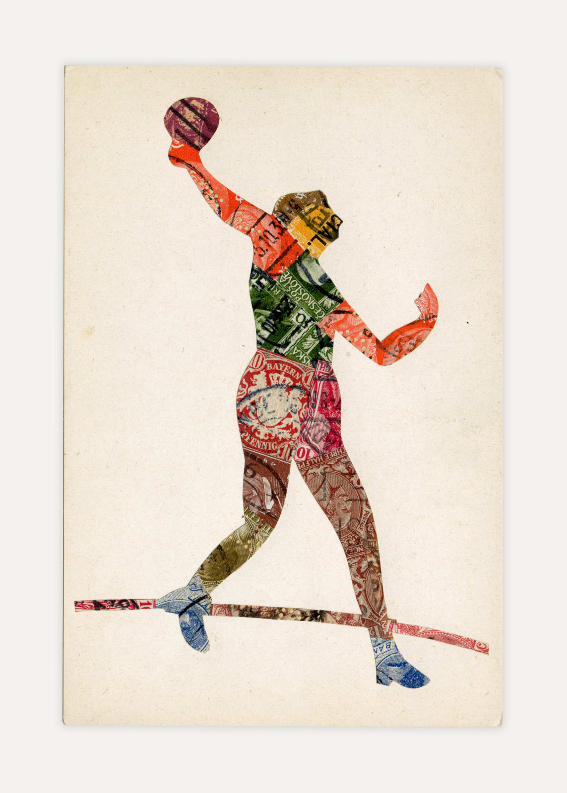 [Postcard Collage], Portrait of an Athlete, 1900s