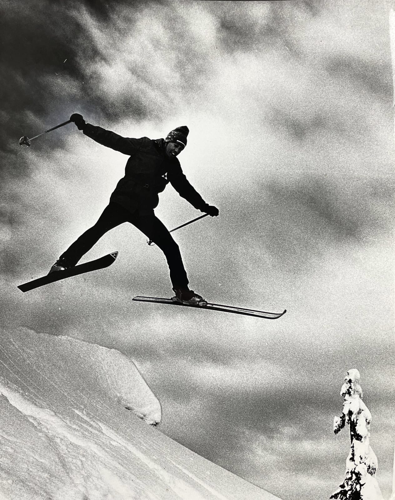 Joseph Scaylea, Jumping Off a Cornice, Central Cascades, WA, 1971