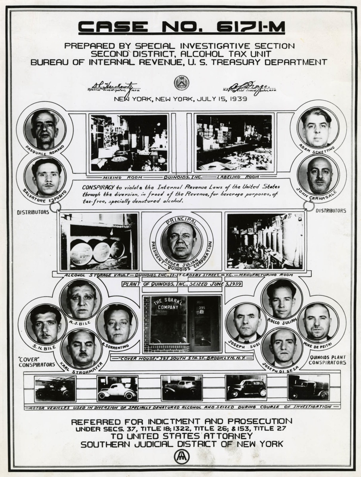 Evidence, Photo Composites of NYC Trials, 1936-39
