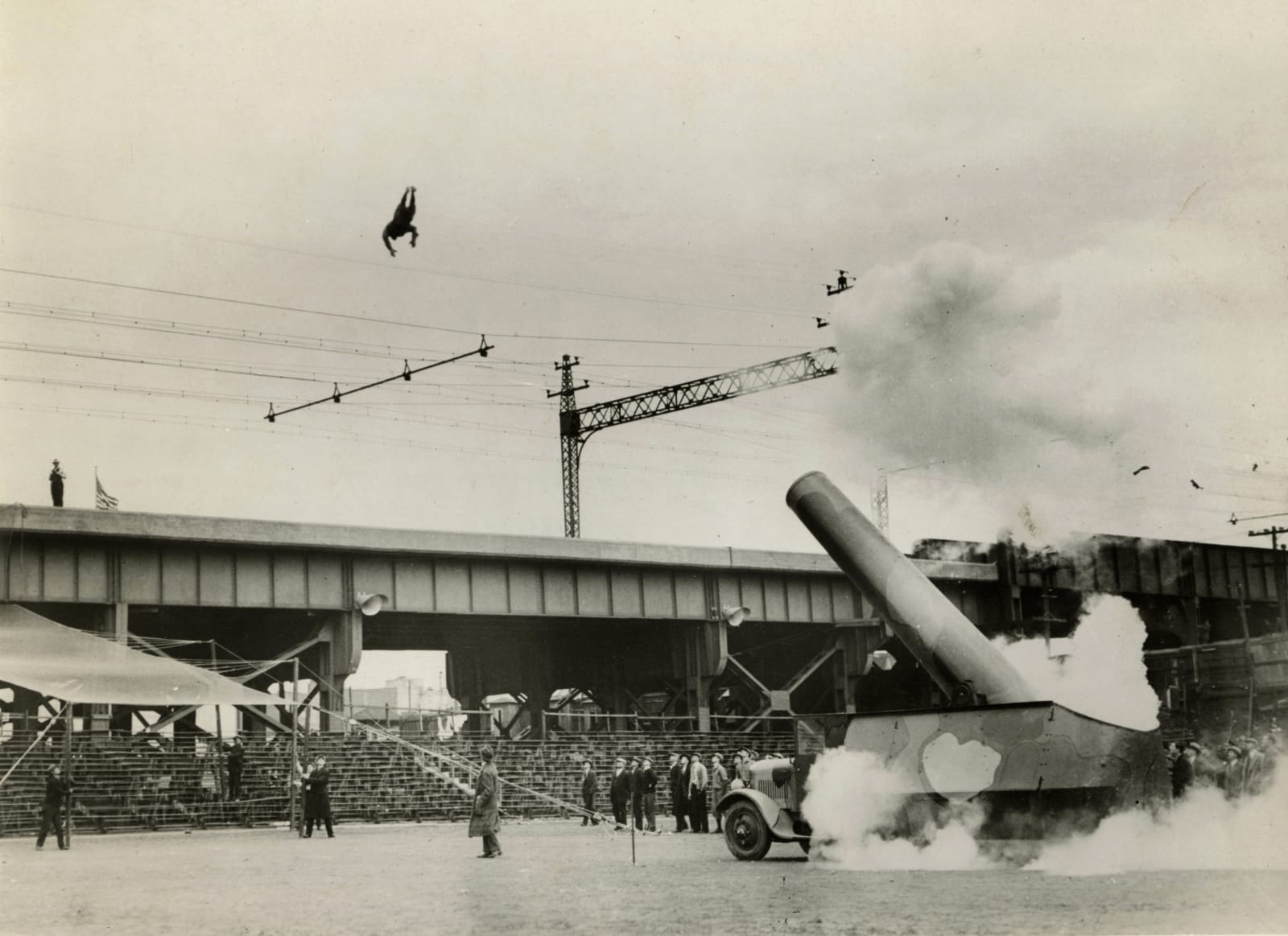 Unknown, One of the Zacchini Brothers, Shot from a Cannon, 1950s