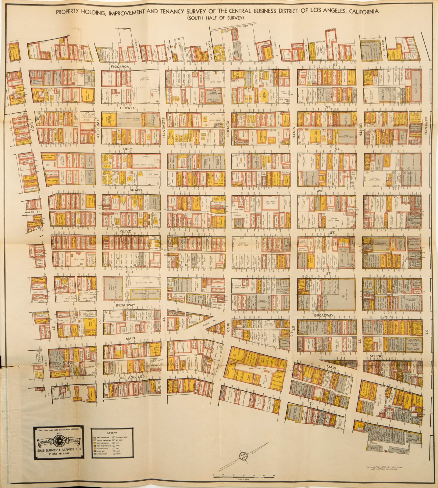 H. K. Sims, Atlas of Los Angeles Real Estate Compiled by "Sims Survey and Service Co.", 1935-36