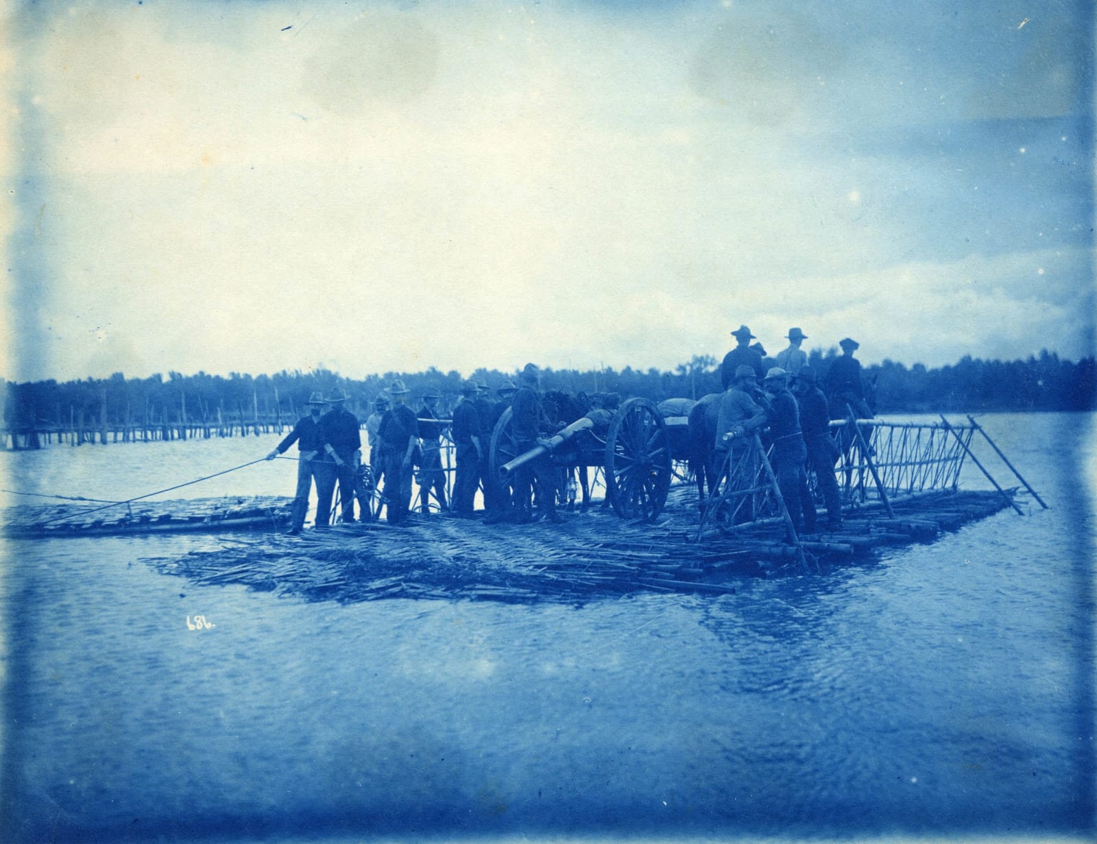 Lt. C.F. O'Keefe, Group of Journalistic Cyanotypes Documenting Philippine-American War, 1890s