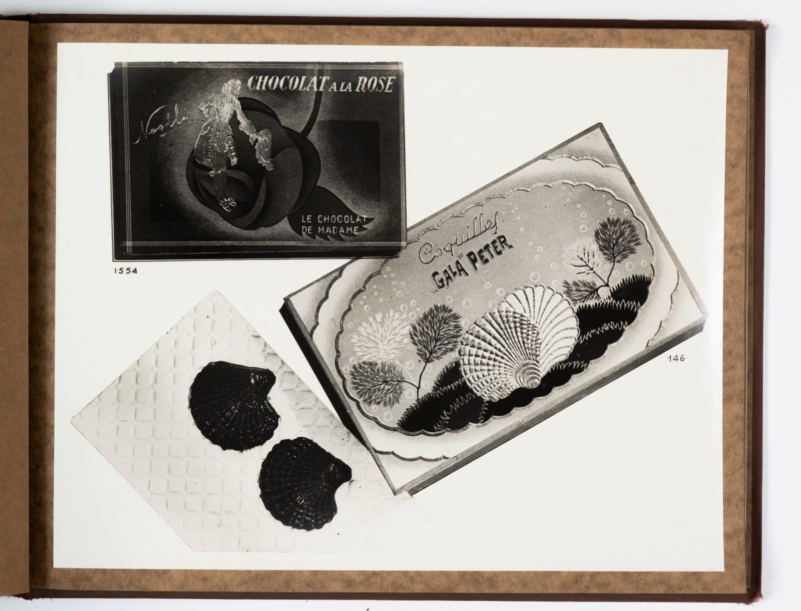 [Nestlé Chocolate], Presentation Album with Artfully-Arranged Displays of Swiss Chocolates, c. 1929