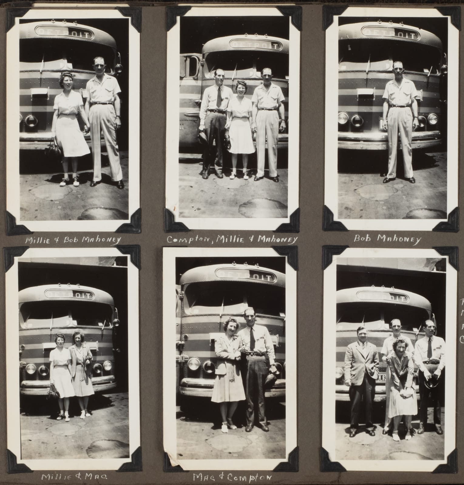 Mildred Bailey, Album with Portraits of Greyhound Bus Employees in West Virginia , 1941