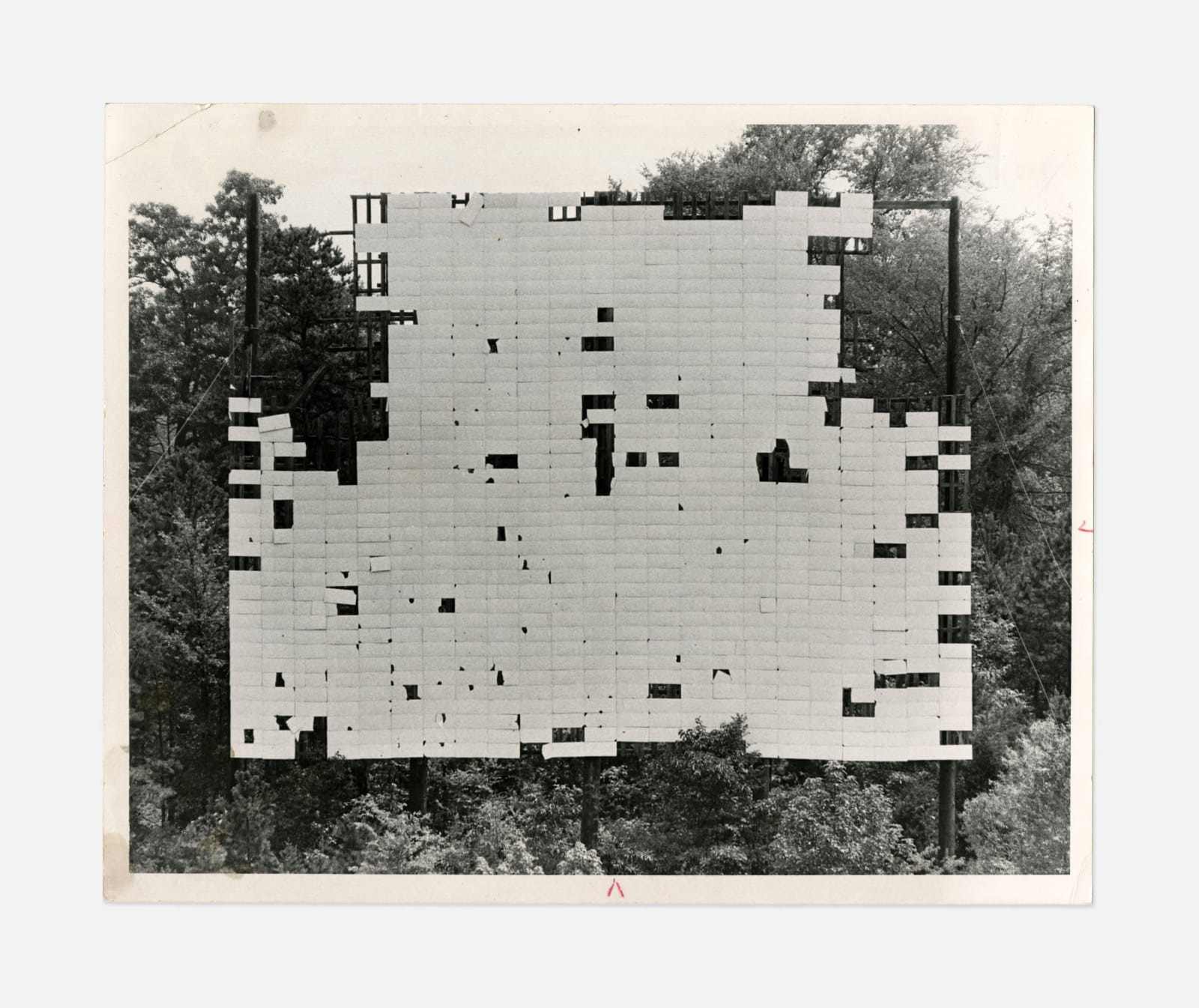 Hank Daniel, Abandoned drive-in theatre screen stands near Old Monroe Road, 1965