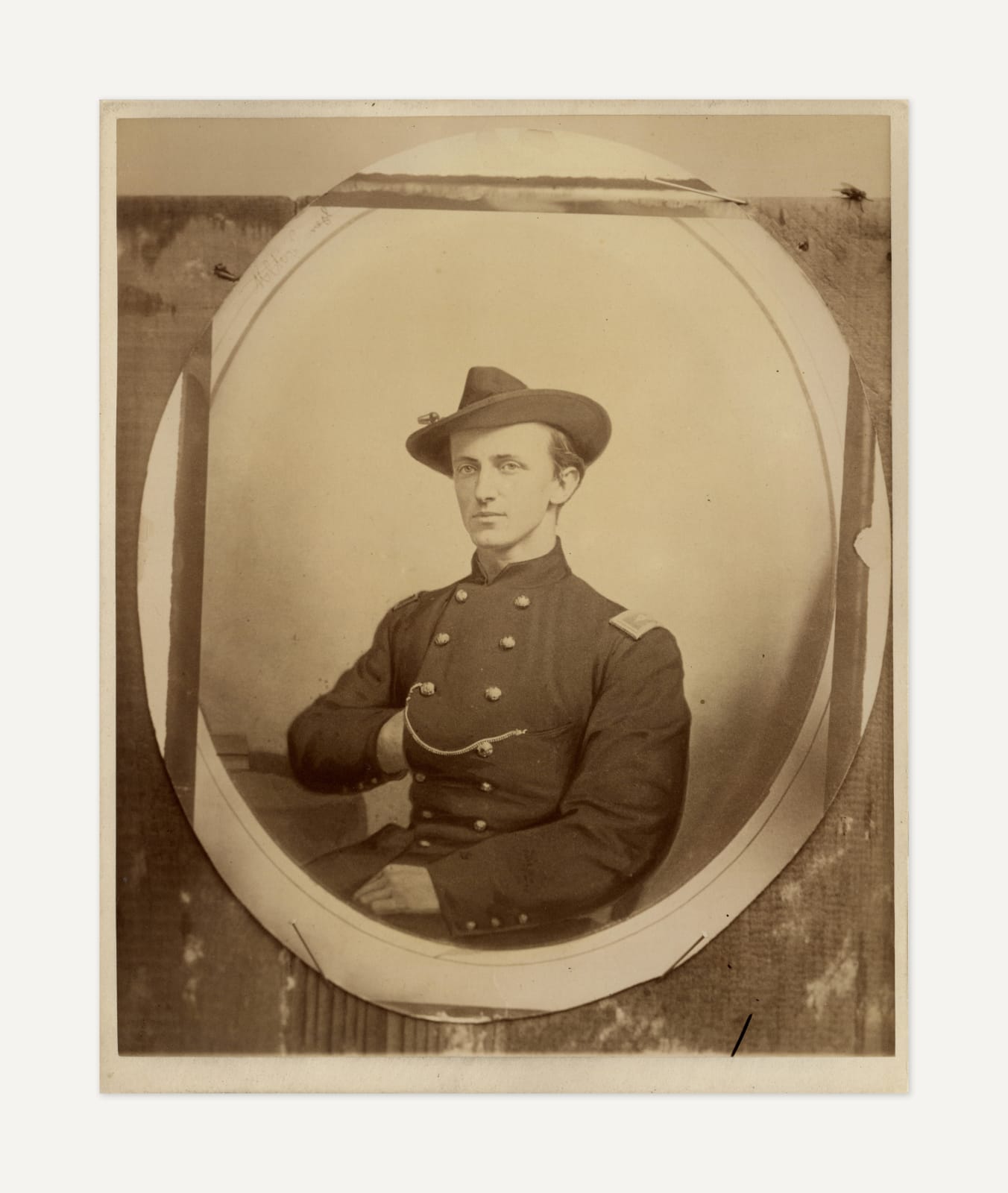 [Unknown], Photo of a Photo of a Civil War Soldier (with an Uninvited Guest), 1860s