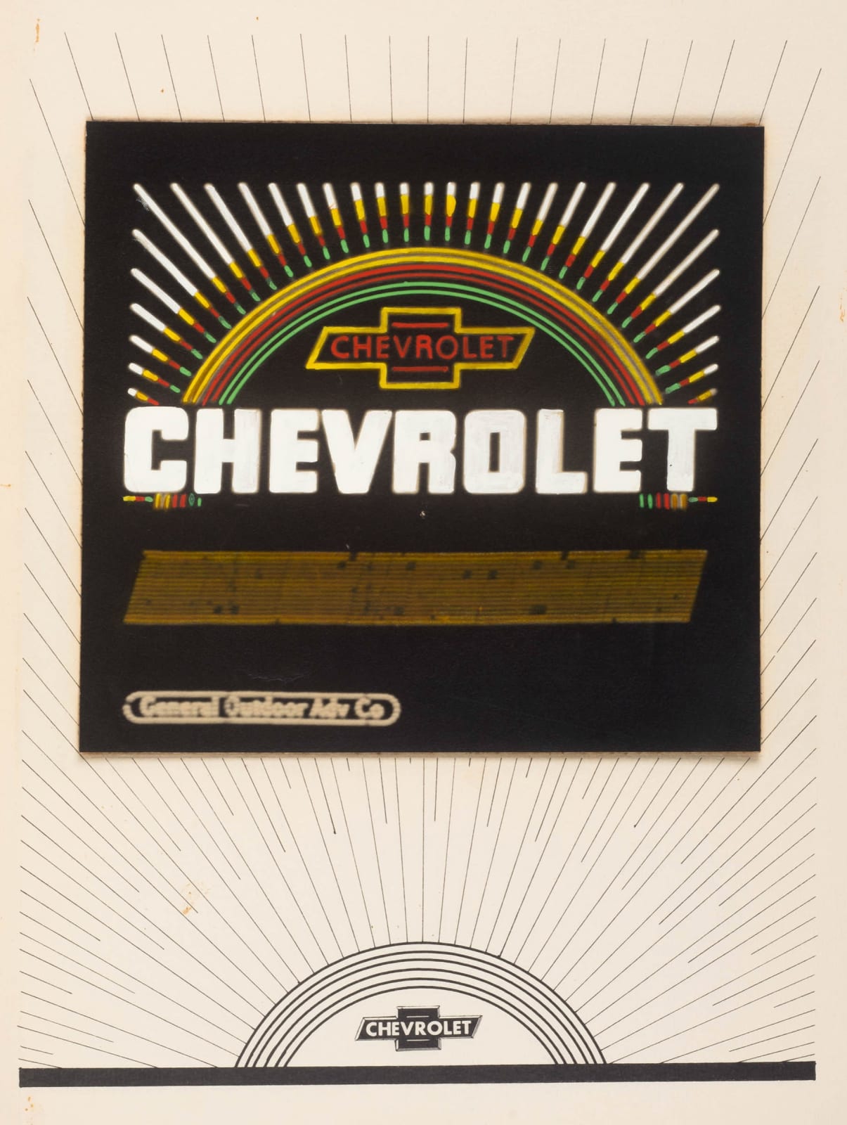 Chevrolet / Campbell-Ewald Co. / General Outdoor Advertising Co., A step-by-step process of the new Chevrolet Electric Spectacular in Times Square, New York, 1937