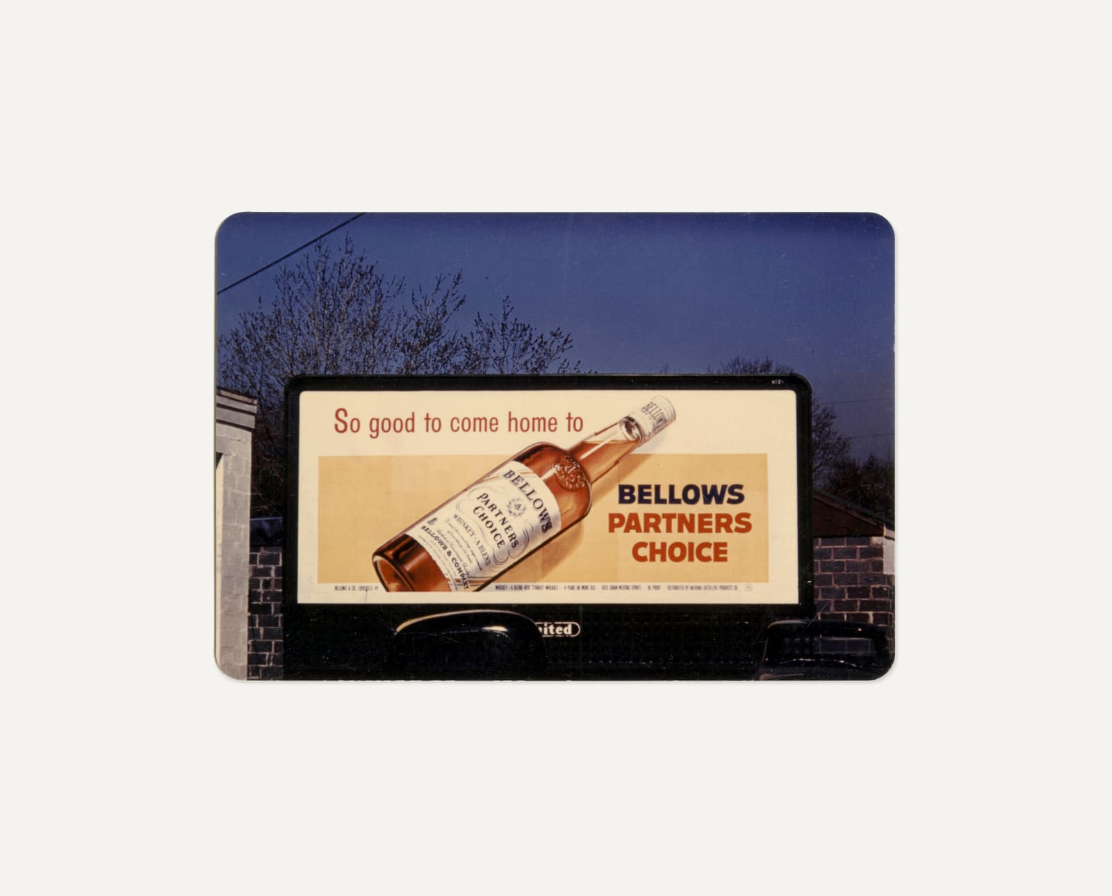 [American Billboards], Bellows Partners Choice Whiskey, New Haven, 1958