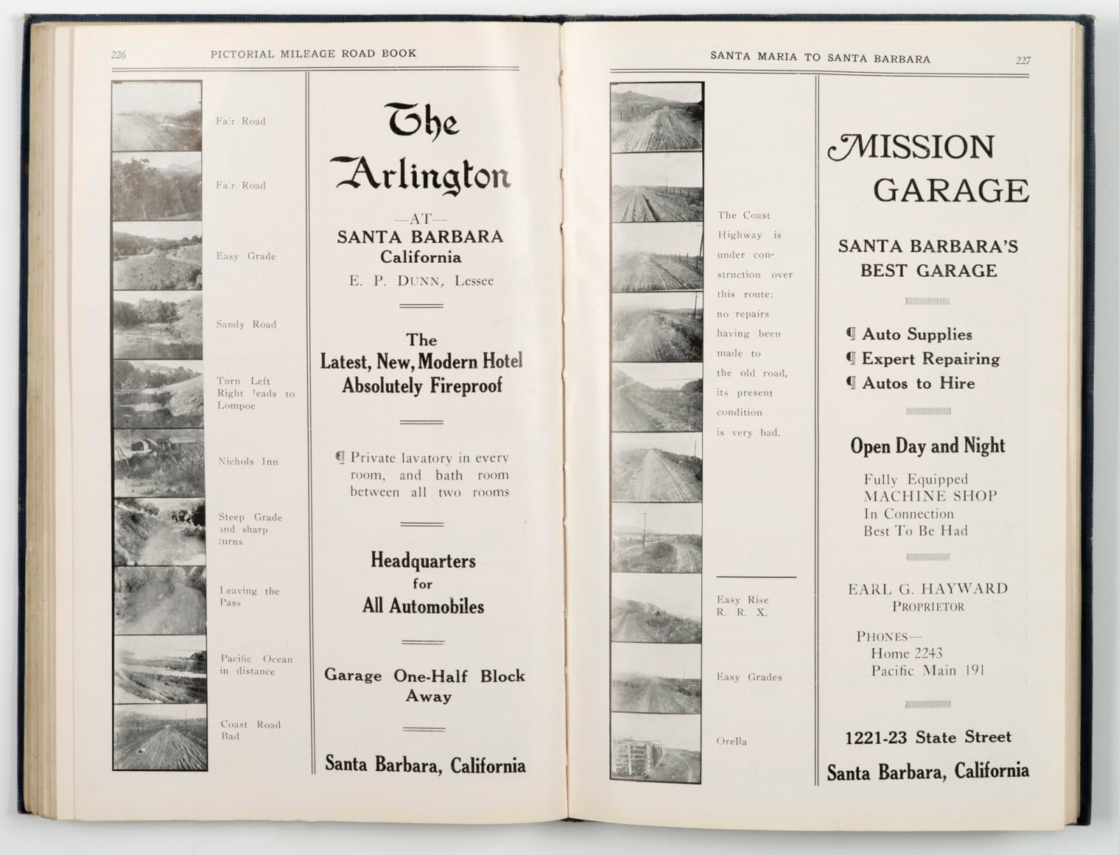 Philip S. Cole, Pictorial Mileage Road Book: California Edition, 1915