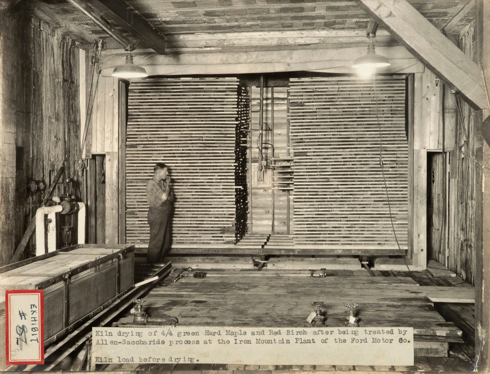 [Arthur P. Allen—Fire Proof Lumber], Company album demonstrating the resilience of Fire-Proof lumber, depicted in a 12-image sequence of “the most unique Fire Test ever made”, 1926