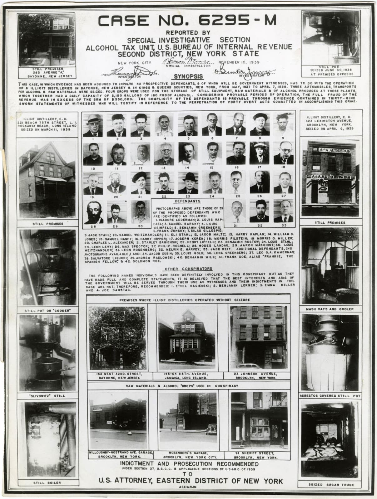 Evidence, Photo Composites of NYC Trials, 1936-39