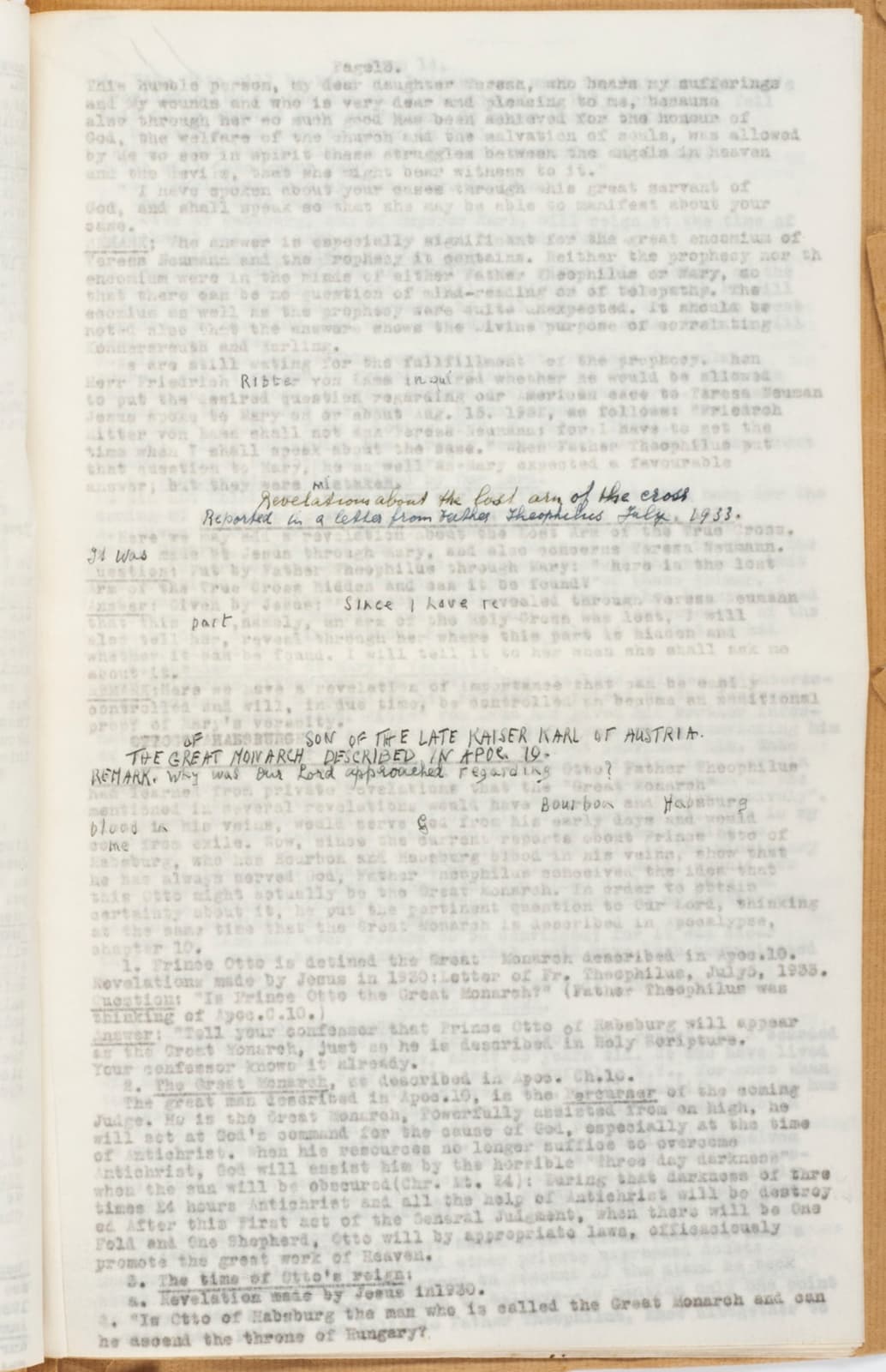 F.J. Bunse; Theophilus Riesinger, The Earling Possession Case: An Exposition of the Exorcism of ‘Mary’ a Demoniac and Certain Marvelous Revelations Foretelling the Near Advent of Antichrist and the Coming Persecution of the Church in the Years 1952–1955., 1934