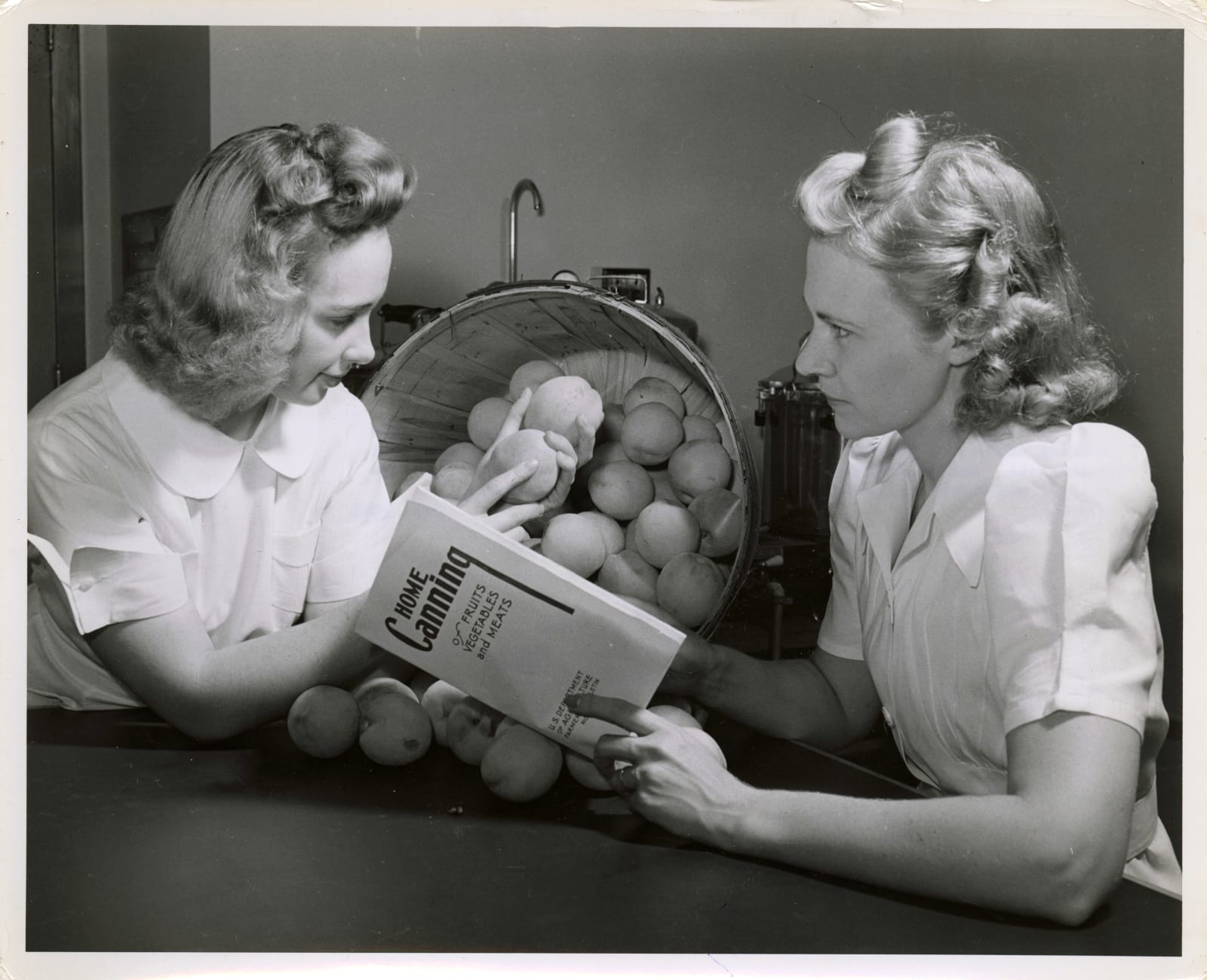 Various Photographers, Large Group of Photos Demonstrating Home-Canning as Part of the "Victory Gardens" War Effort, 1942-44