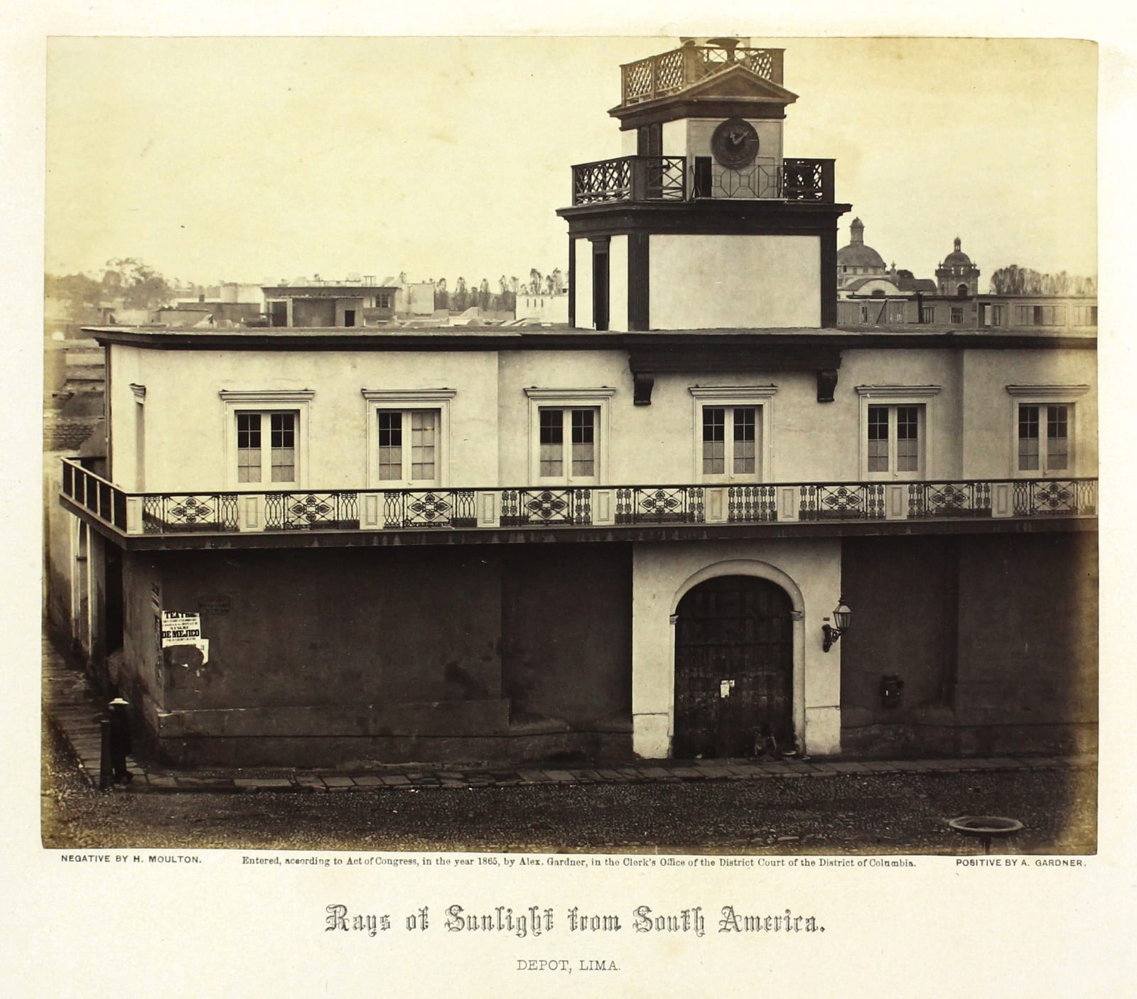 Alexander Gardner & Henry De Witt Moulton, Rays of Sunlight from South America, 1865