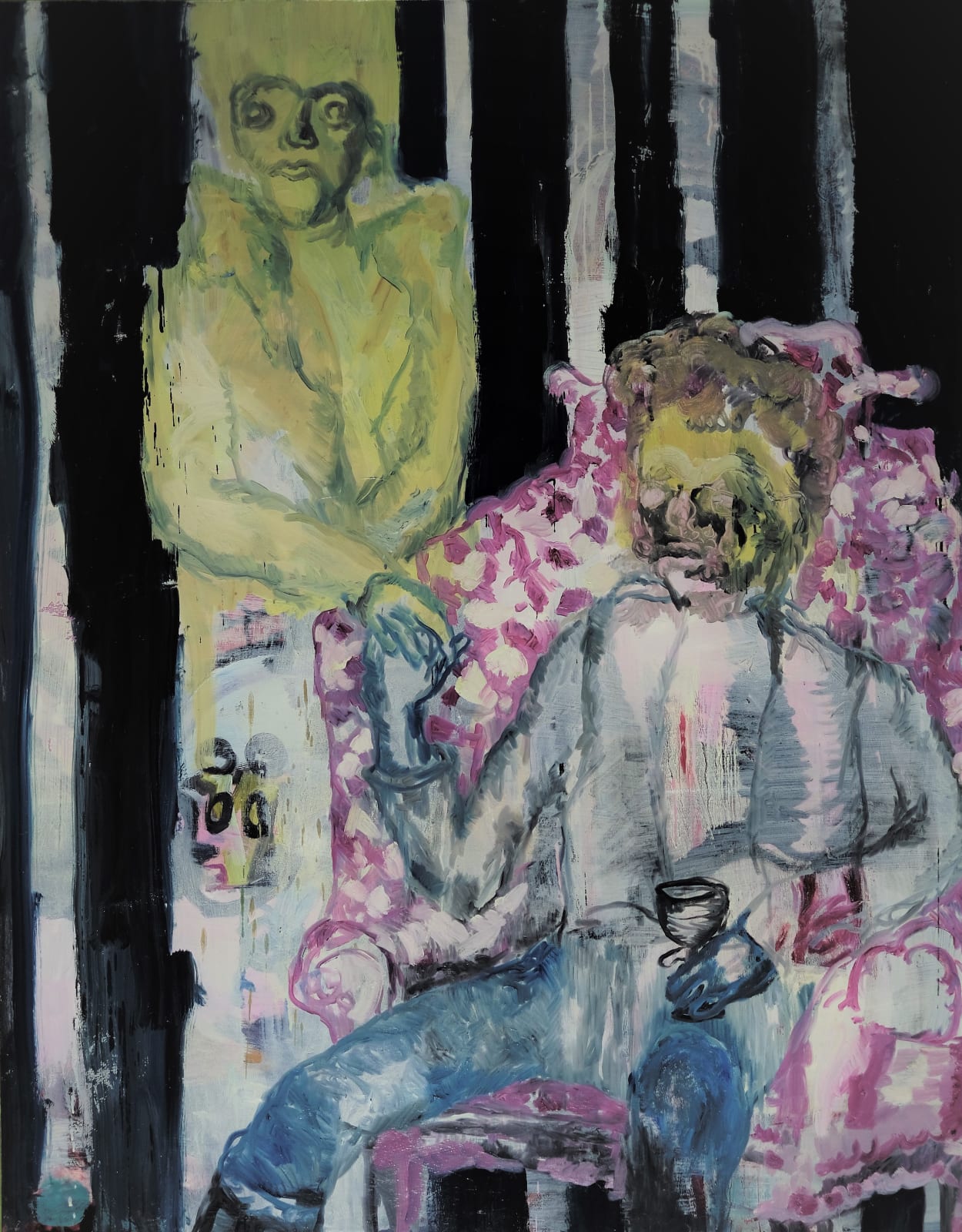 CHANG Ling, Sofa with Pink Dots 粉红色斑点沙发, 2017