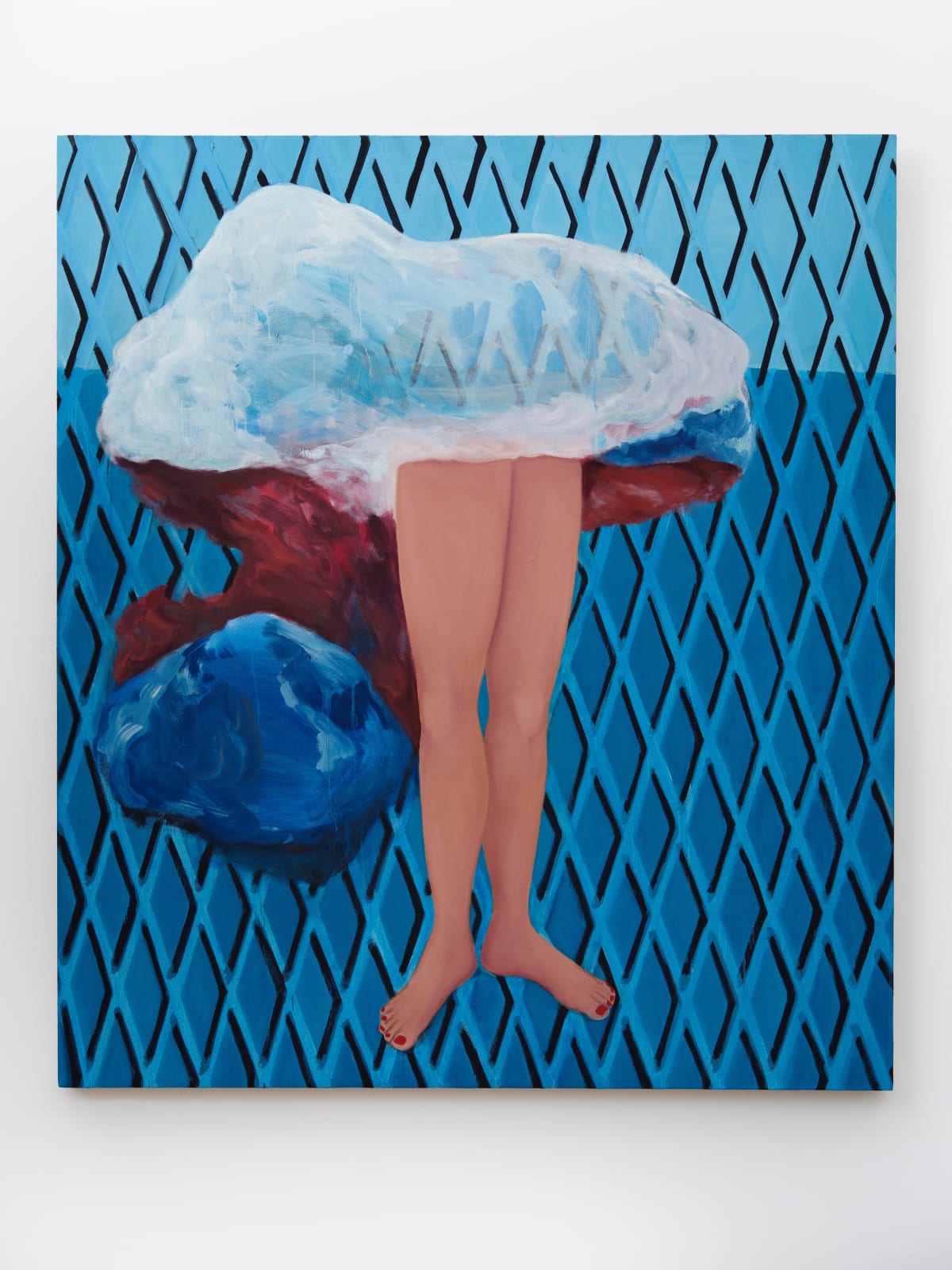 Becky KOLSRUD, Blue Field with Legs, 2018