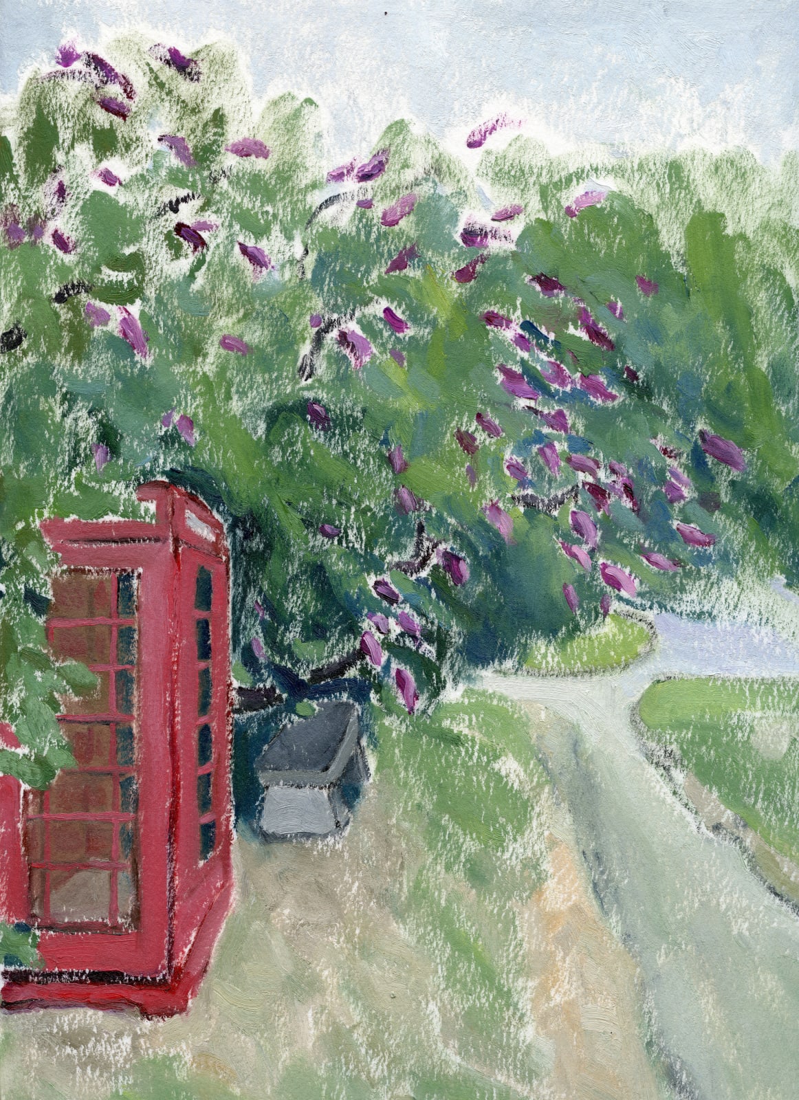 LI Shan, Buddleia and The Telephone Box (Memories about England) 醉鱼草和电话亭(英国记忆）, 2020